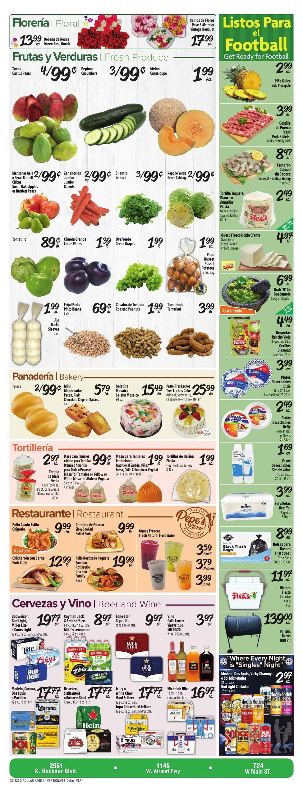 Fiesta Mart (Irving–Lewisville Area, TX) Weekly Ad August 12 - 18, 2026