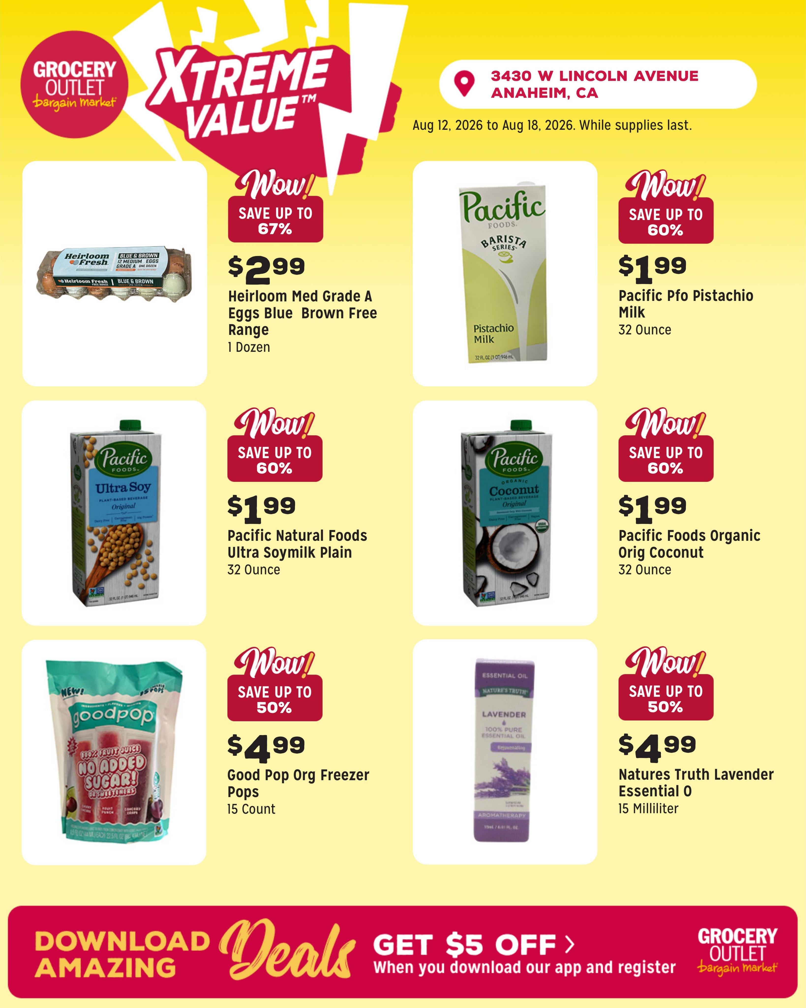 Grocery Outlet (Anaheim–Garden Grove Area, CA) Weekly Ad August 12 - 18, 2026