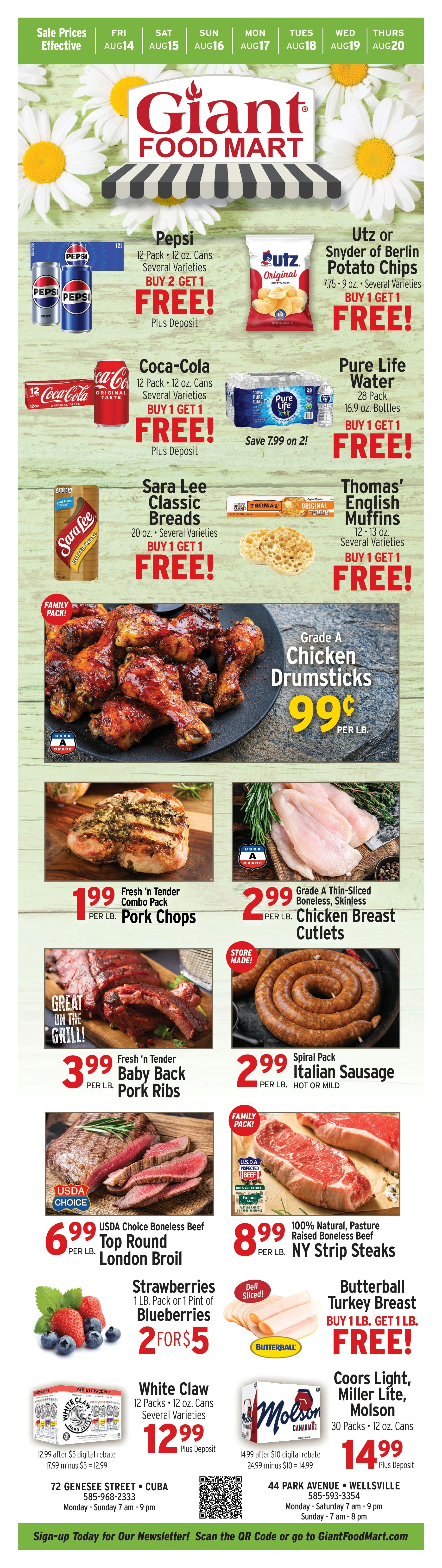 Giant Food Mart Weekly Ad August 14 - 20, 2026