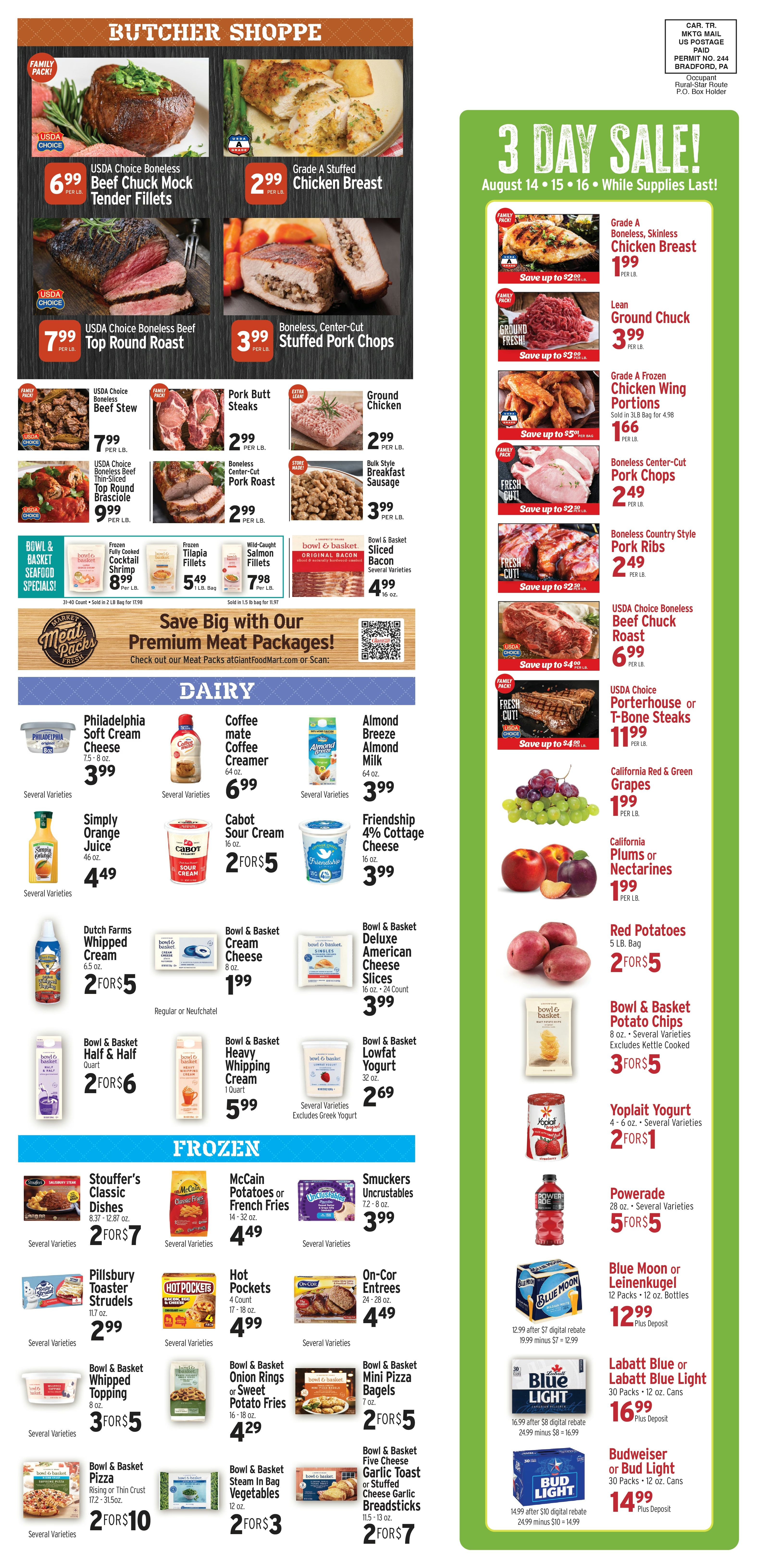 Giant Food Mart Weekly Ad August 14 - 20, 2026