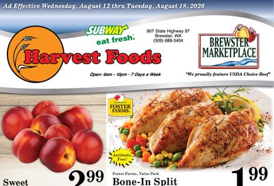 Brewster Marketplace (907 ST. Hwy 97, Brewster, WA) Weekly Ad August 12 - 18, 2026