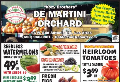 DeMartini Orchard (66 North San Antonio Road, Los Altos, CA) Weekly Ad August 11 - 17, 2026