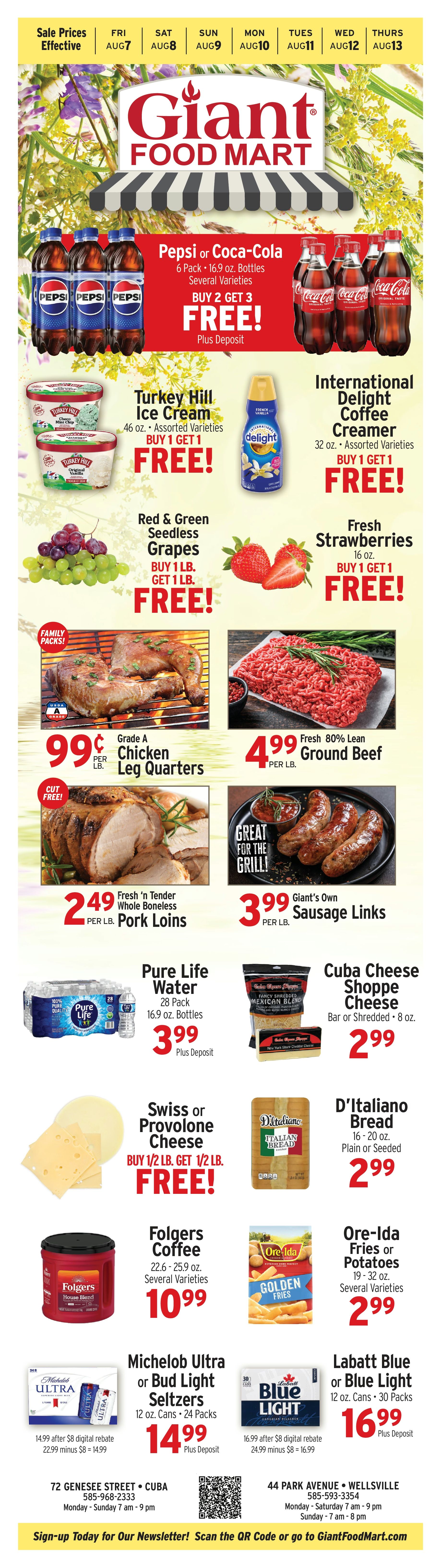 Giant Food Mart Weekly Ad August 7 - 13, 2026