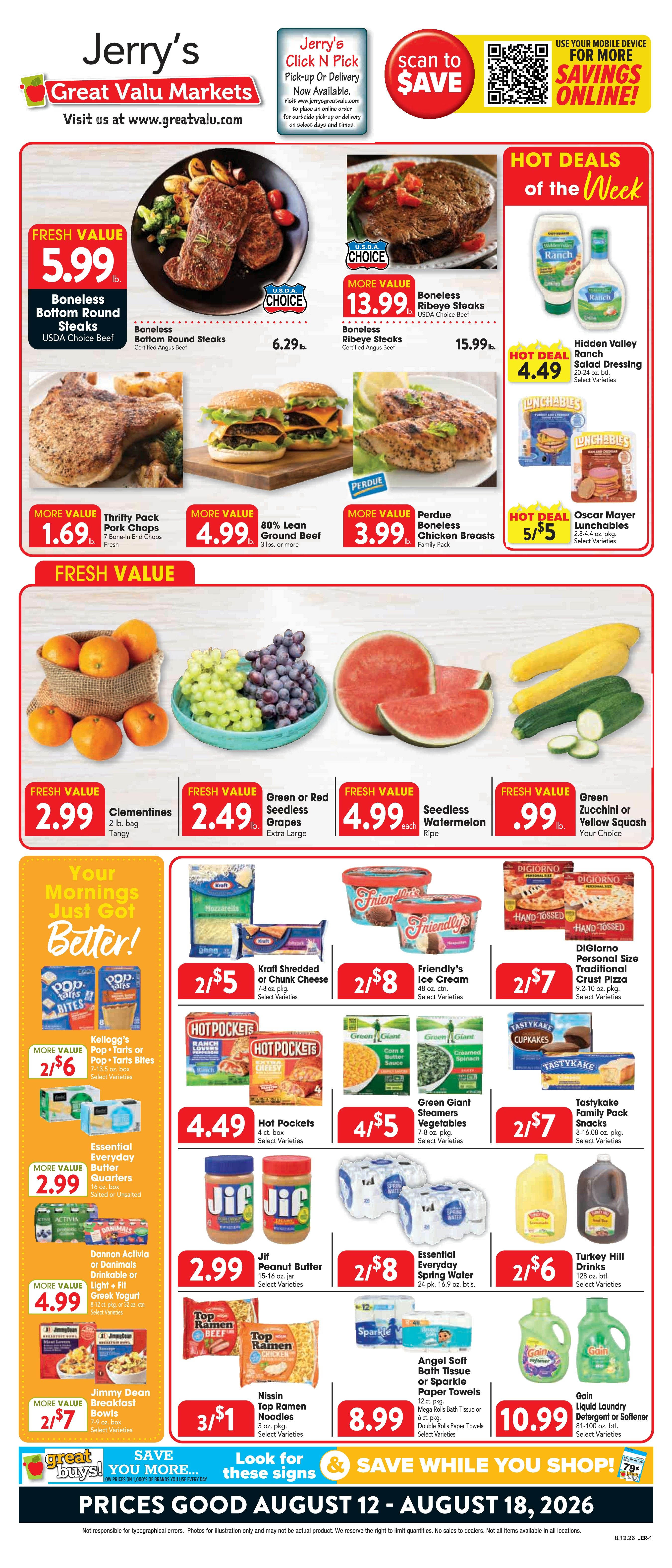 Jerry's Great Valu (1 Dairyland Square, Red Lion, PA) Weekly Ad August 12 - 18, 2026