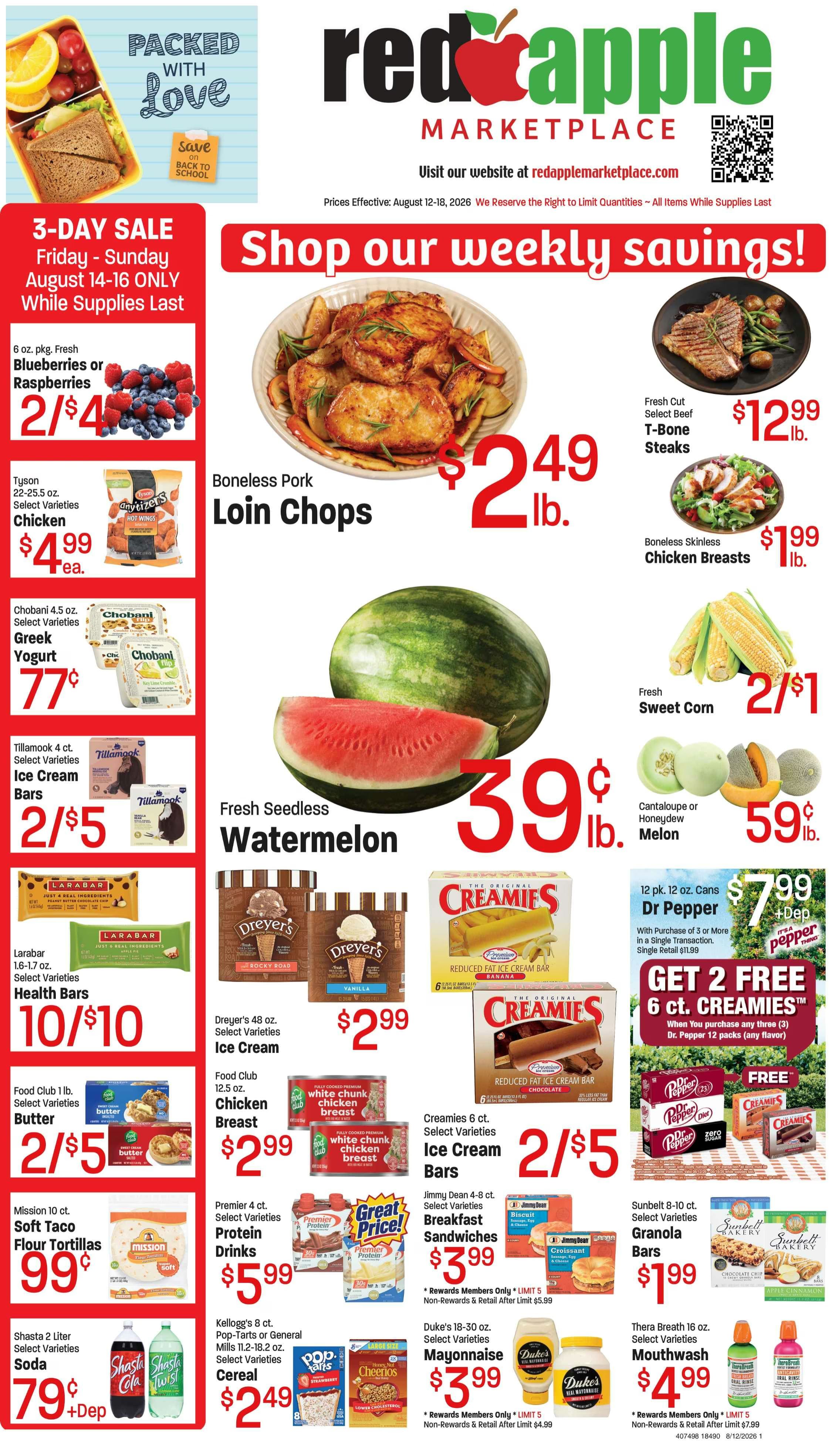Red Apple Marketplace (555 SW 4th Ave, Ontario, OR) Weekly Ad August 11 - 18, 2026