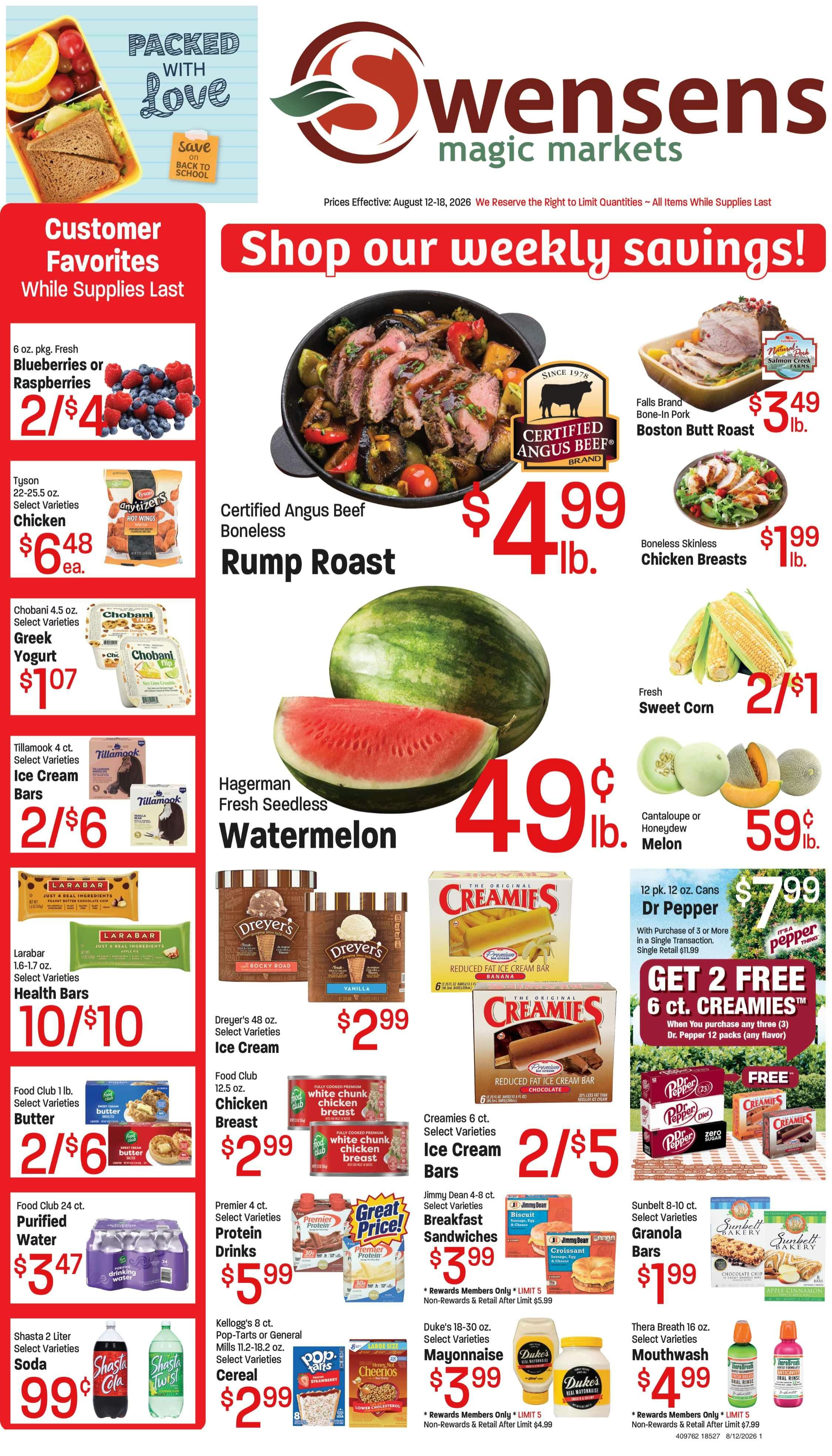 Swensen's Markets Weekly Ad August 12 - 18, 2026
