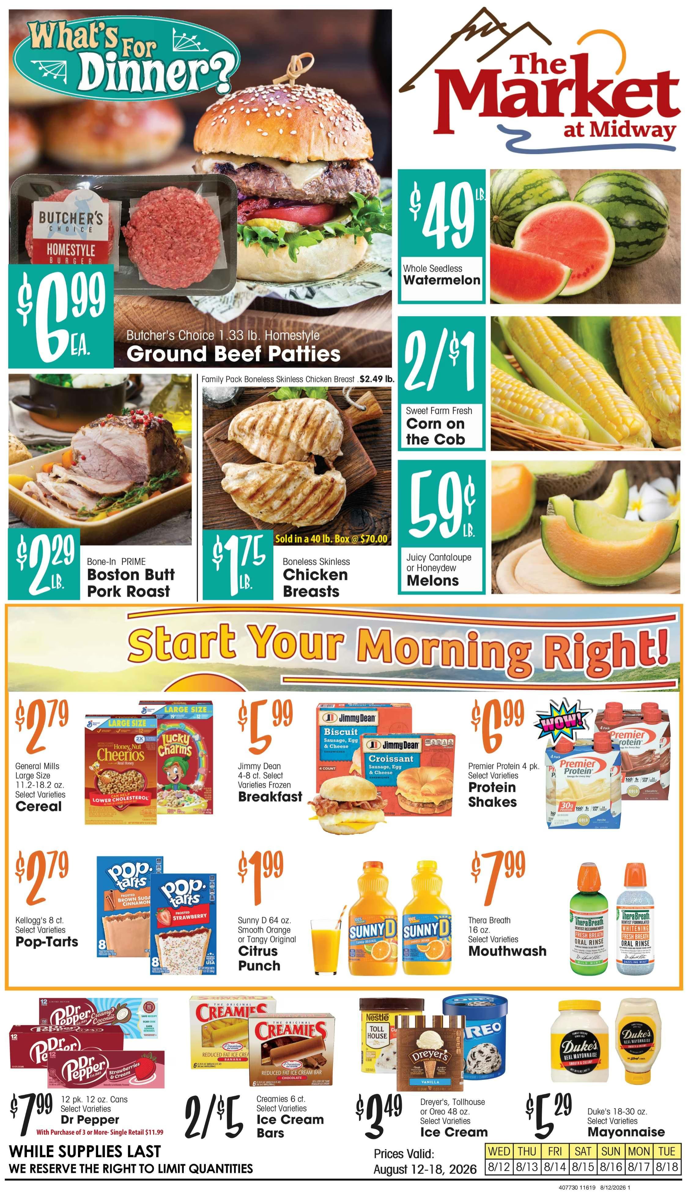 The Market at Midway (42 W Main St, Midway, UT) Weekly Ad August 12 - 18, 2026