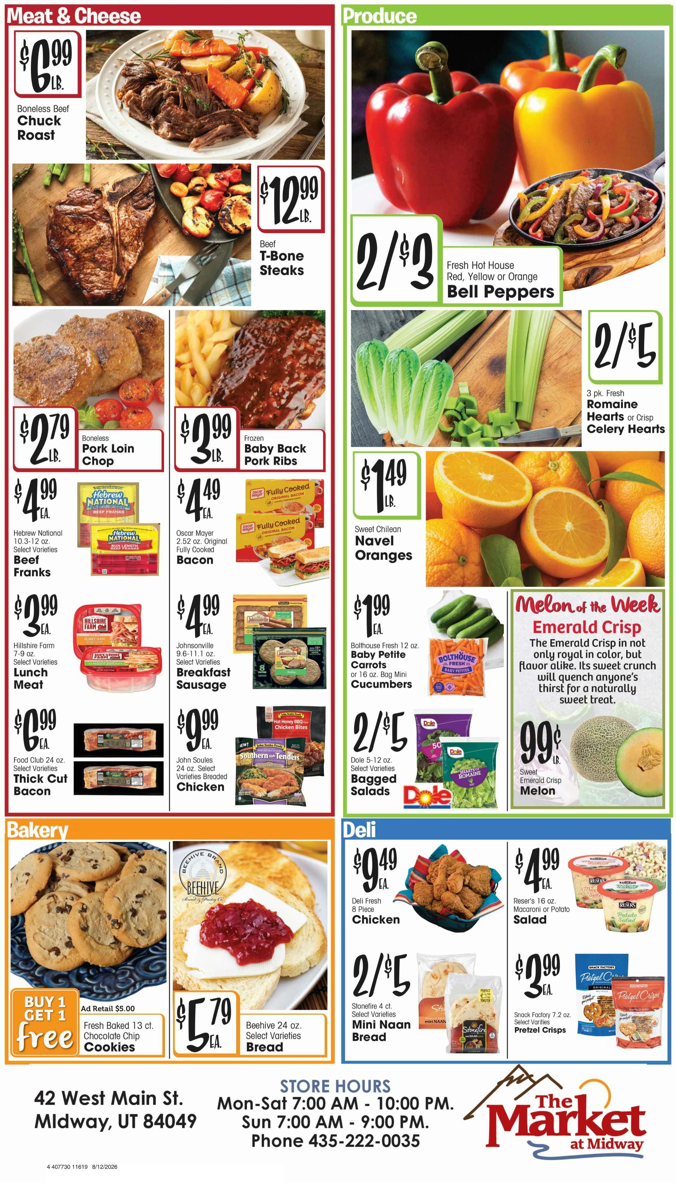The Market at Midway (42 W Main St, Midway, UT) Weekly Ad August 12 - 18, 2026