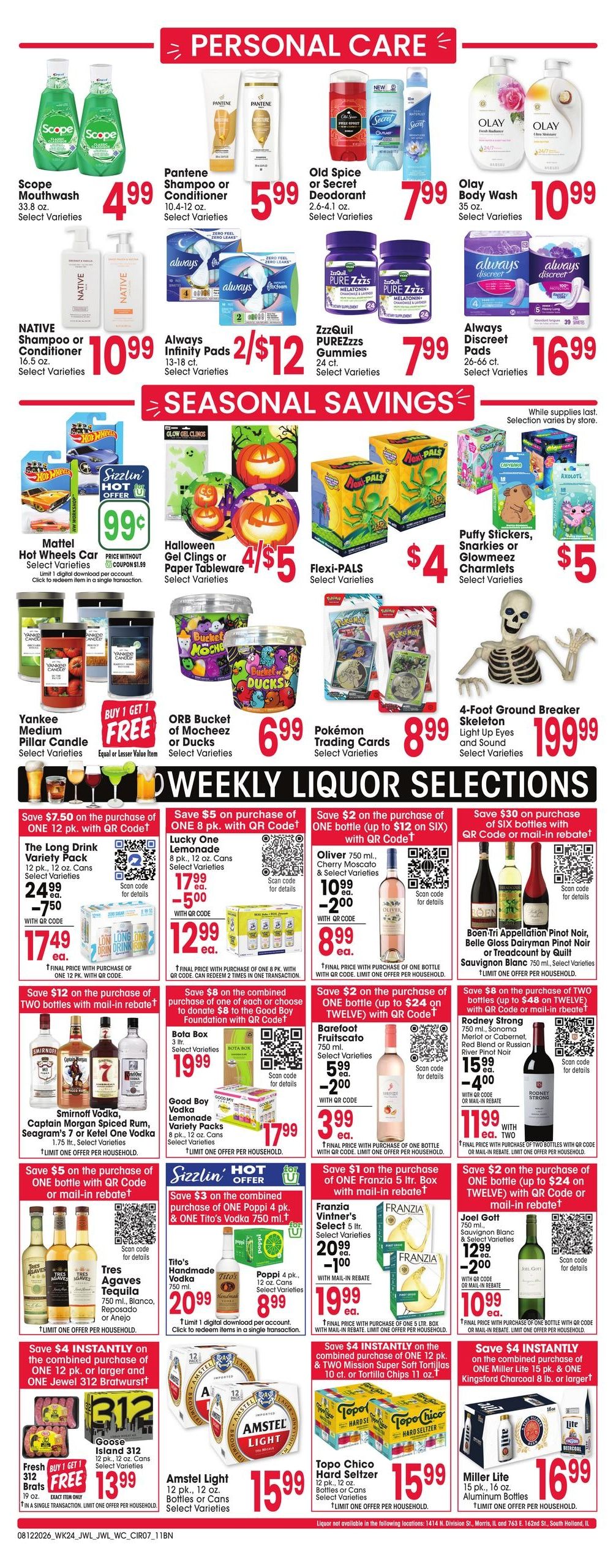 Jewel-Osco (White Heath–Mahomet Area, IL) Weekly Ad August 12 - 18, 2026