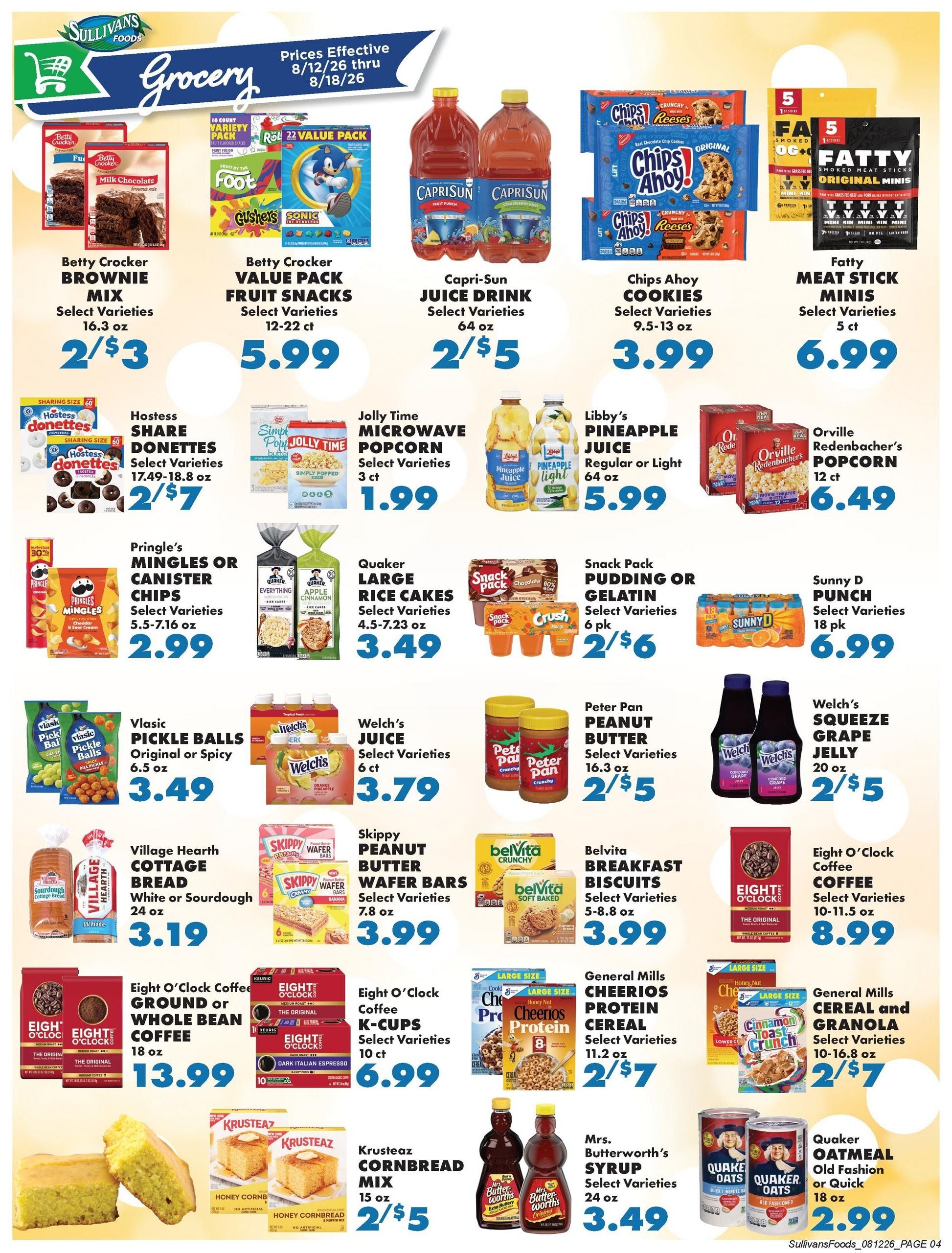 Sullivan's Foods Weekly Ad August 12 - 18, 2026