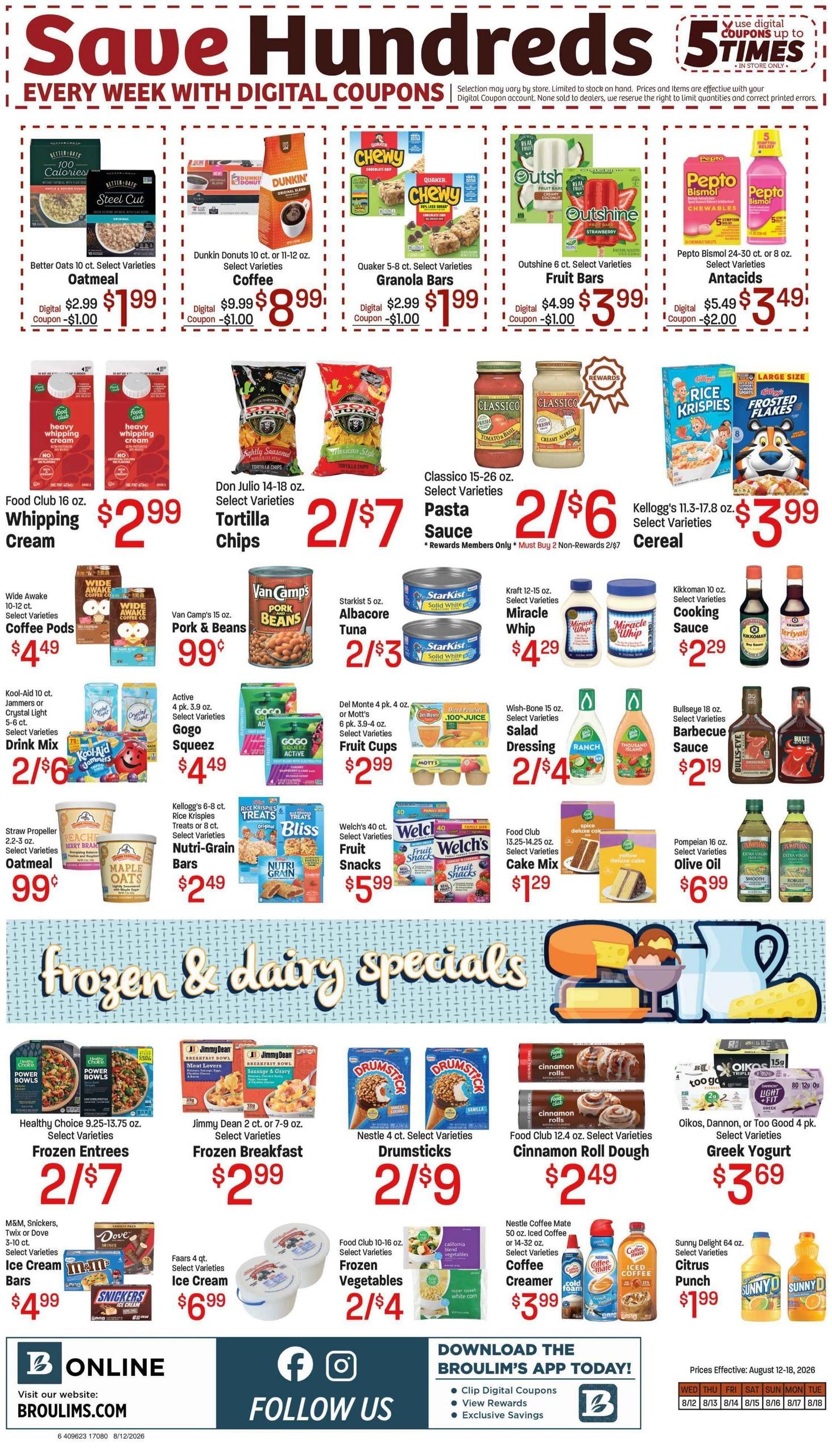 Broulim's (Idaho Falls–Iona Area, ID) Weekly Ad August 12 - 18, 2026
