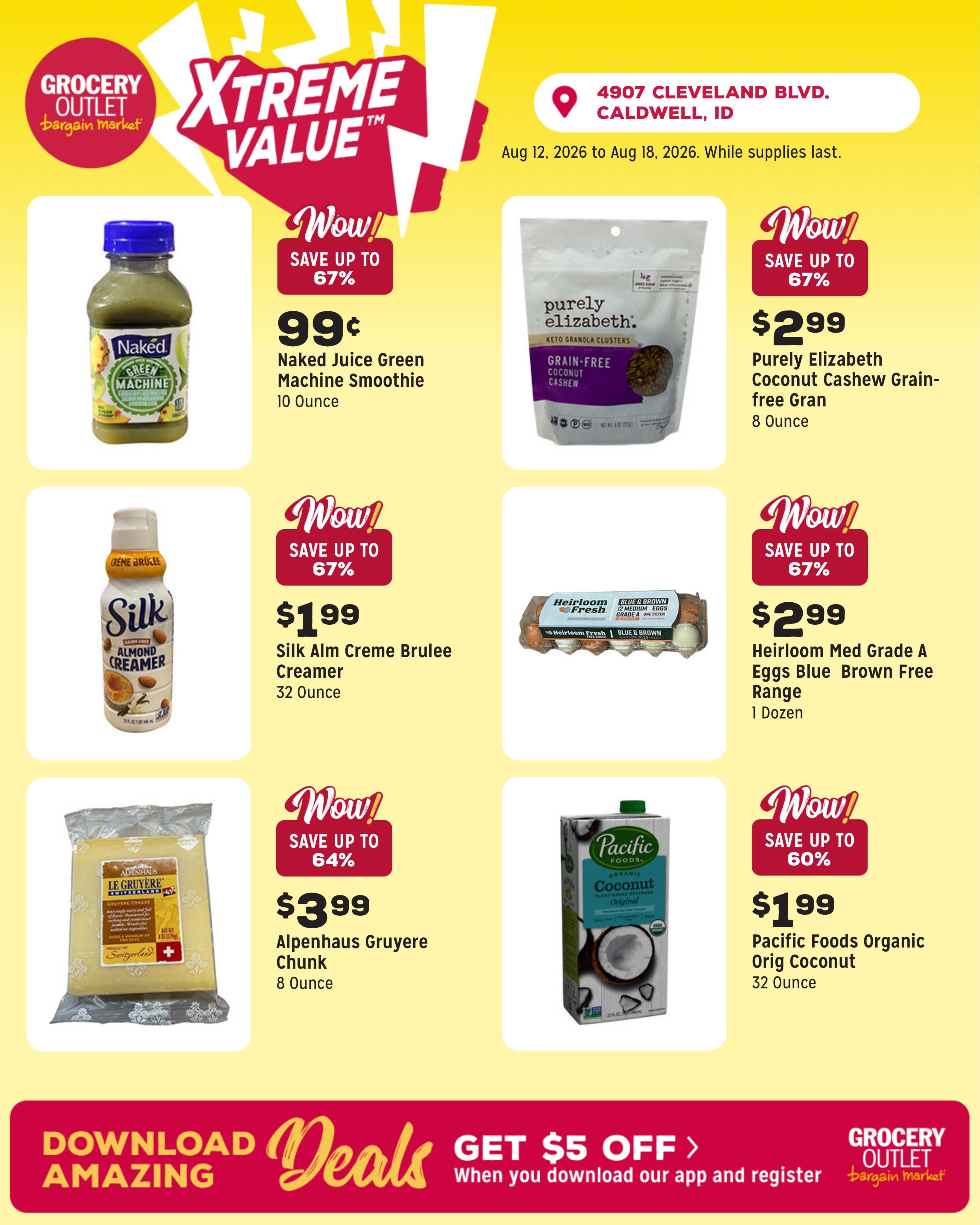 Grocery Outlet (Adrian–Wilder Area, ID–OR) Weekly Ad August 12 - 18, 2026