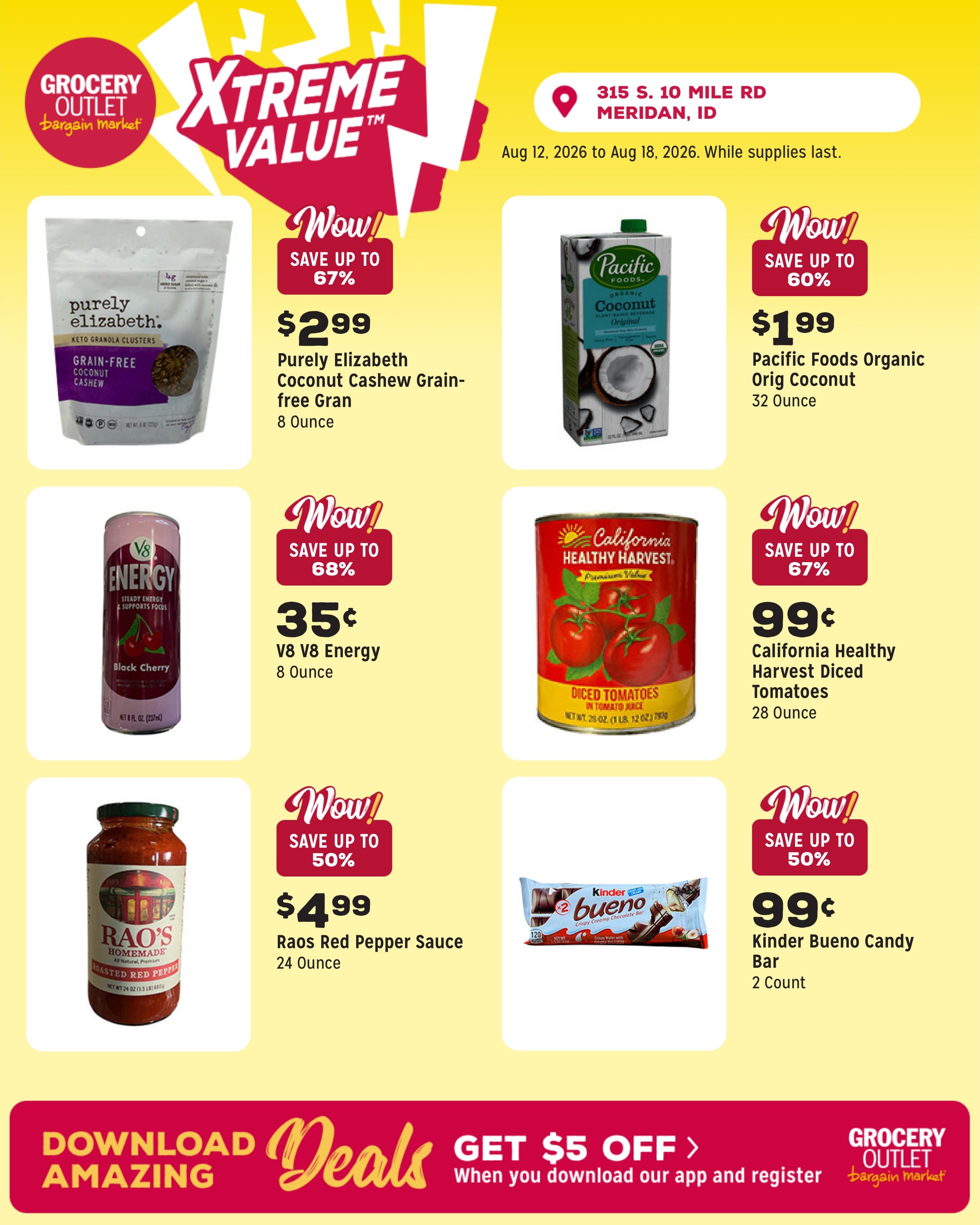 Grocery Outlet (Meridian Area, ID) Weekly Ad August 12 - 18, 2026