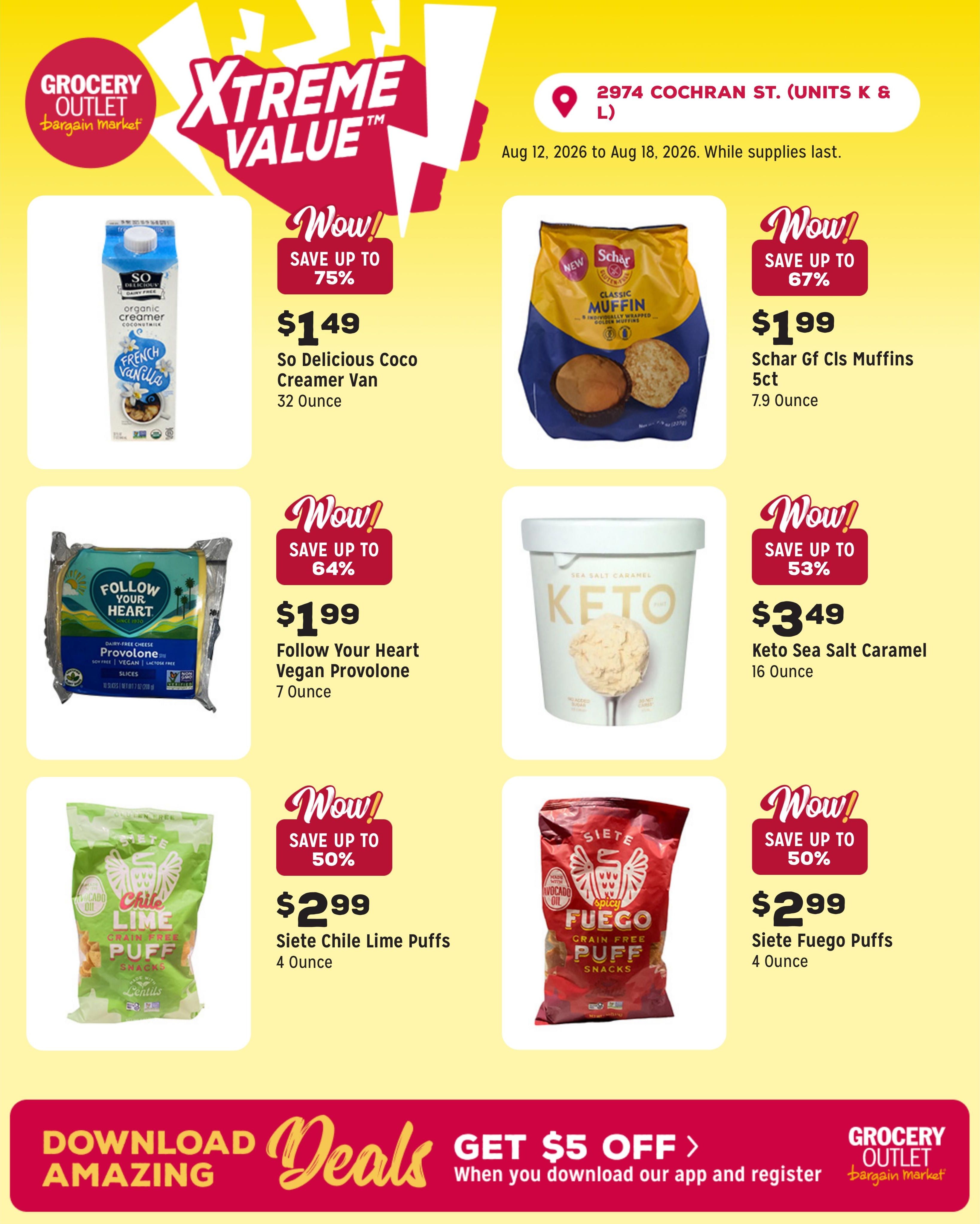 Grocery Outlet (Simi Valley Area, CA) Weekly Ad August 12 - 18, 2026