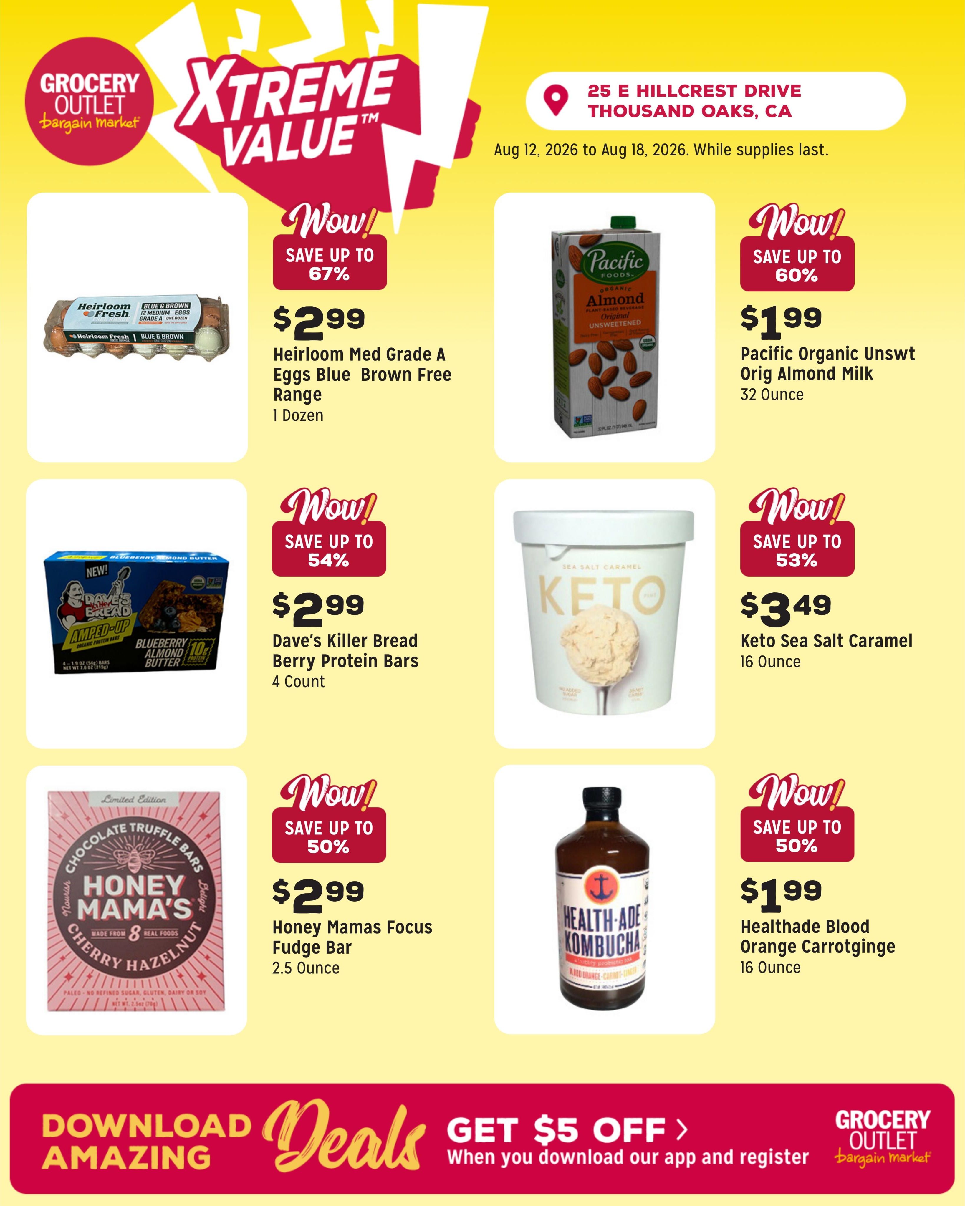 Grocery Outlet (Thousand Oaks Area, CA) Weekly Ad August 12 - 18, 2026