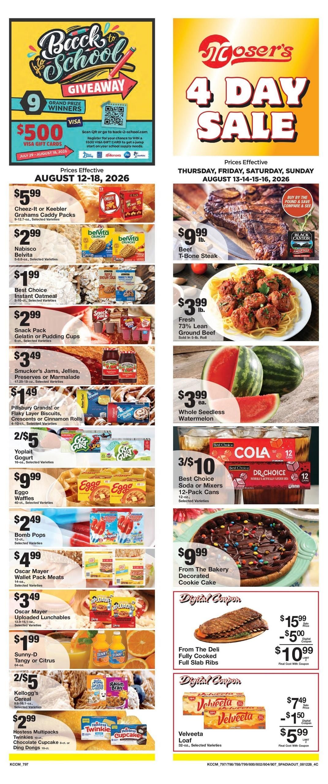 Moser's Grocery Weekly Ad August 12 - 18, 2026