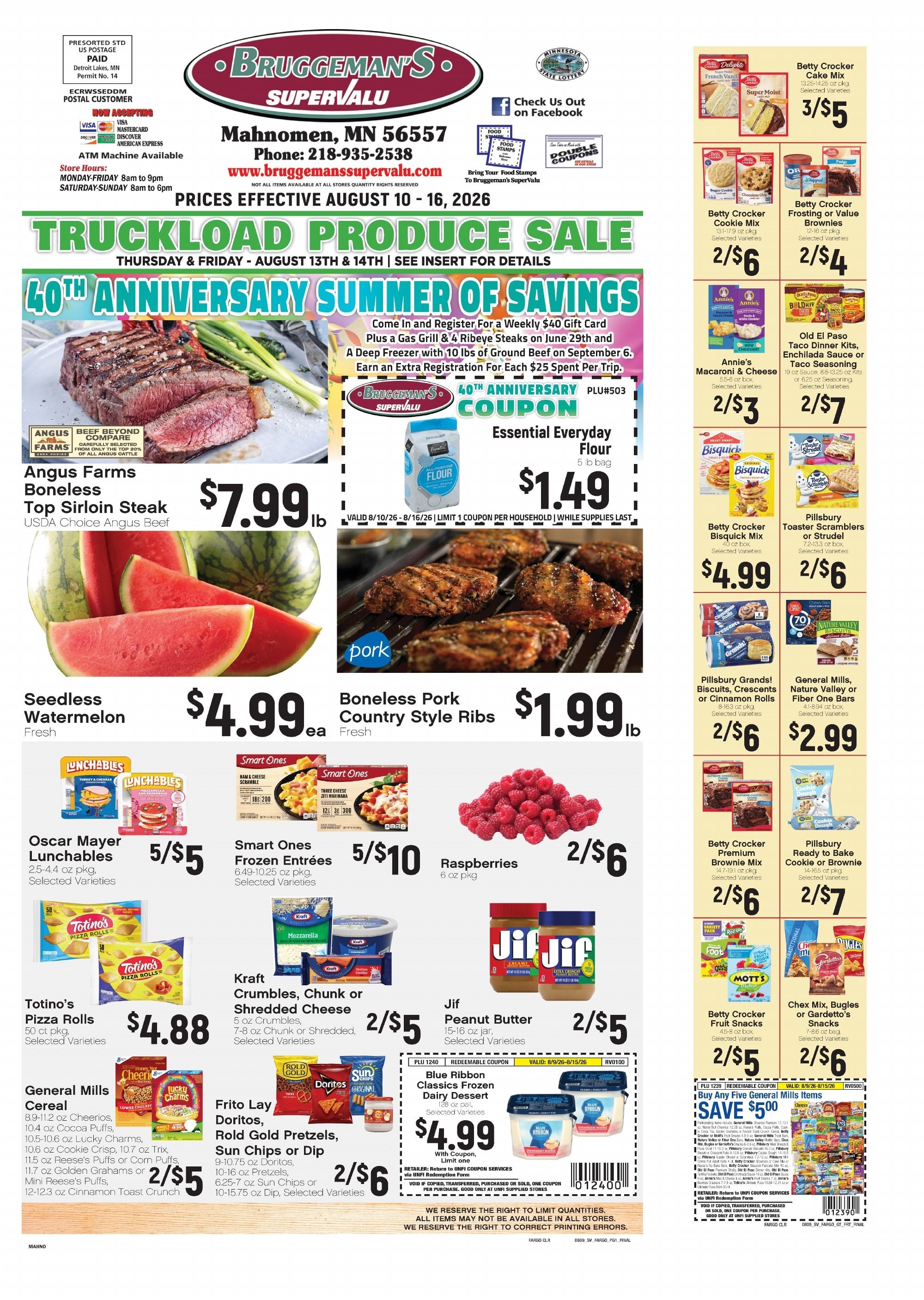 Bruggeman's Supervalu Weekly Ad August 10 - 16, 2026