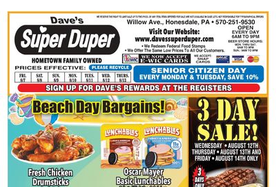Dave's Super Duper Weekly Ad August 7 - 13, 2026