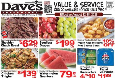 Dave's Supermarket Weekly Ad August 12 - 18, 2026