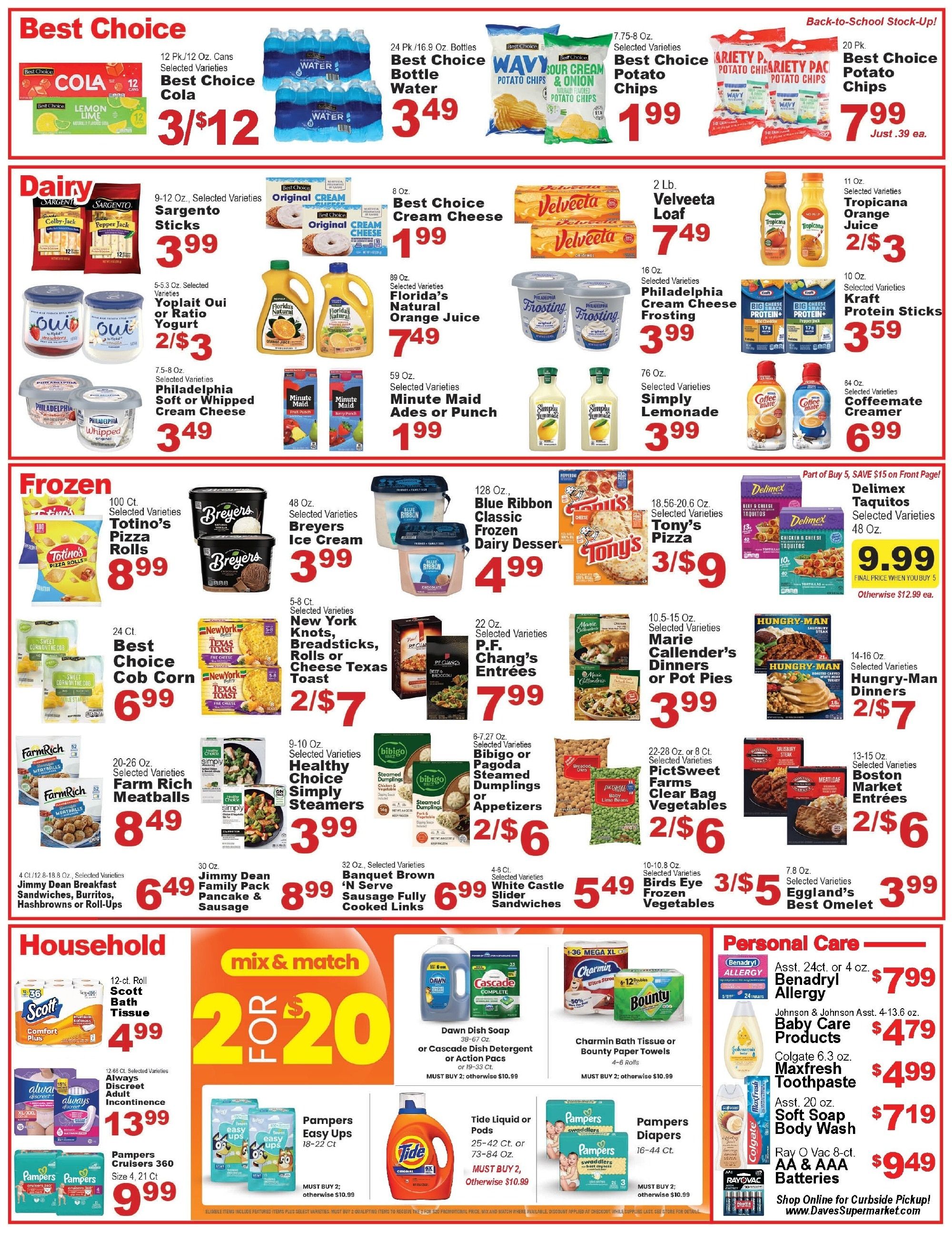 Dave's Supermarket Weekly Ad August 12 - 18, 2026
