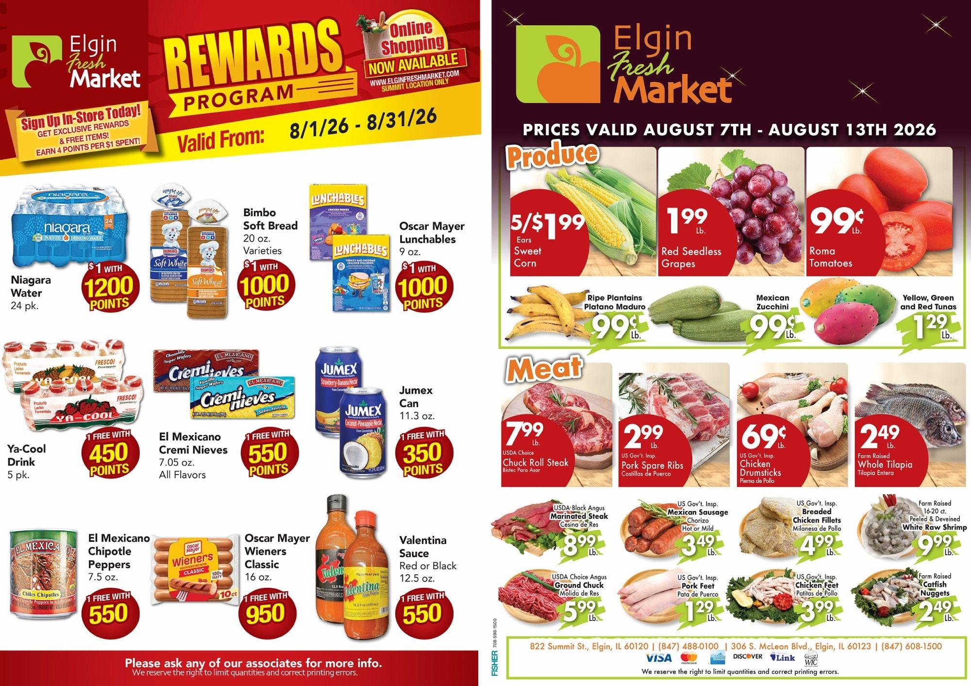 Elgin Fresh Market Weekly Ad August 7 - 13, 2026