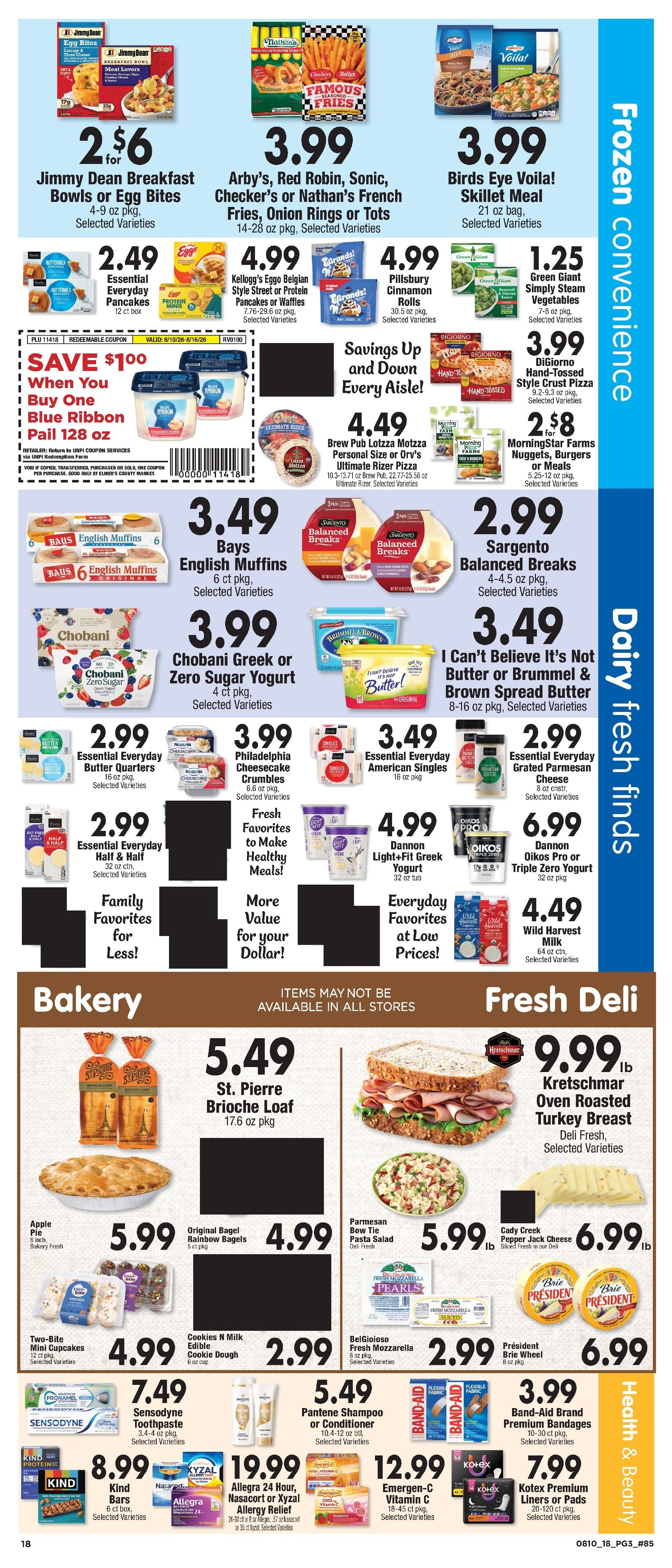 Elmer's County Market Weekly Ad August 12 - 18, 2026