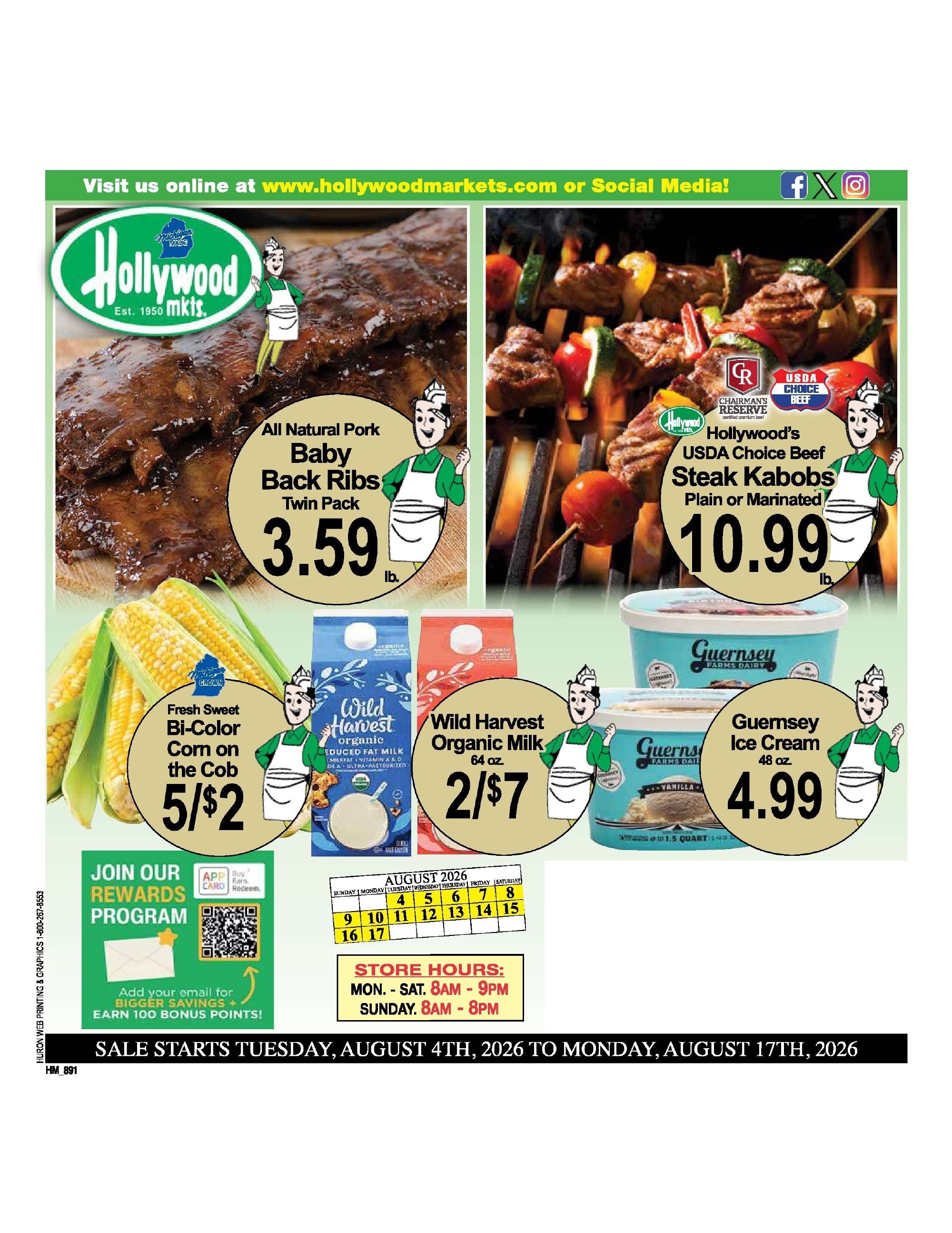 Hollywood Markets Weekly Ad August 4 - 17, 2026