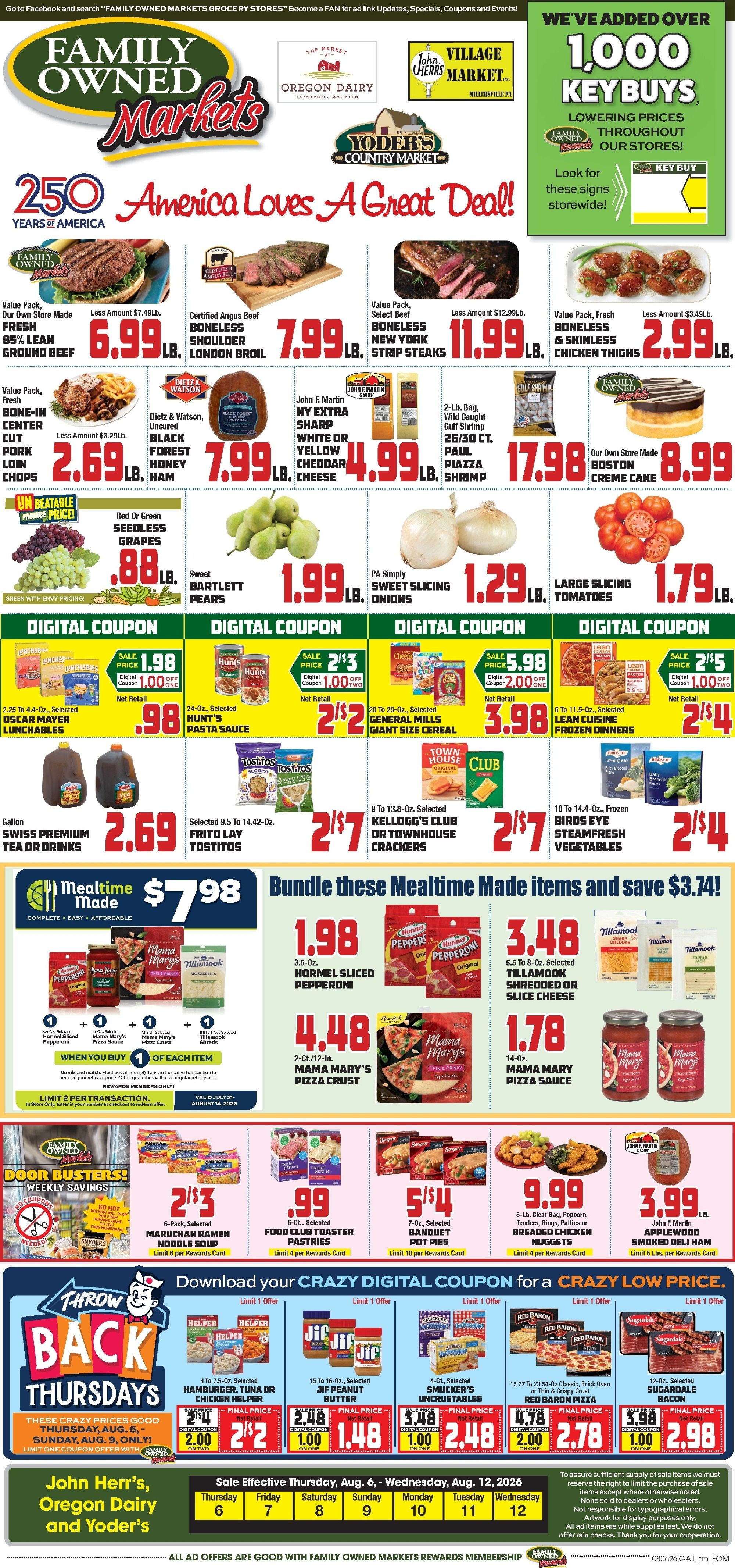 John Herr's Village Market Weekly Ad August 6 - 12, 2026