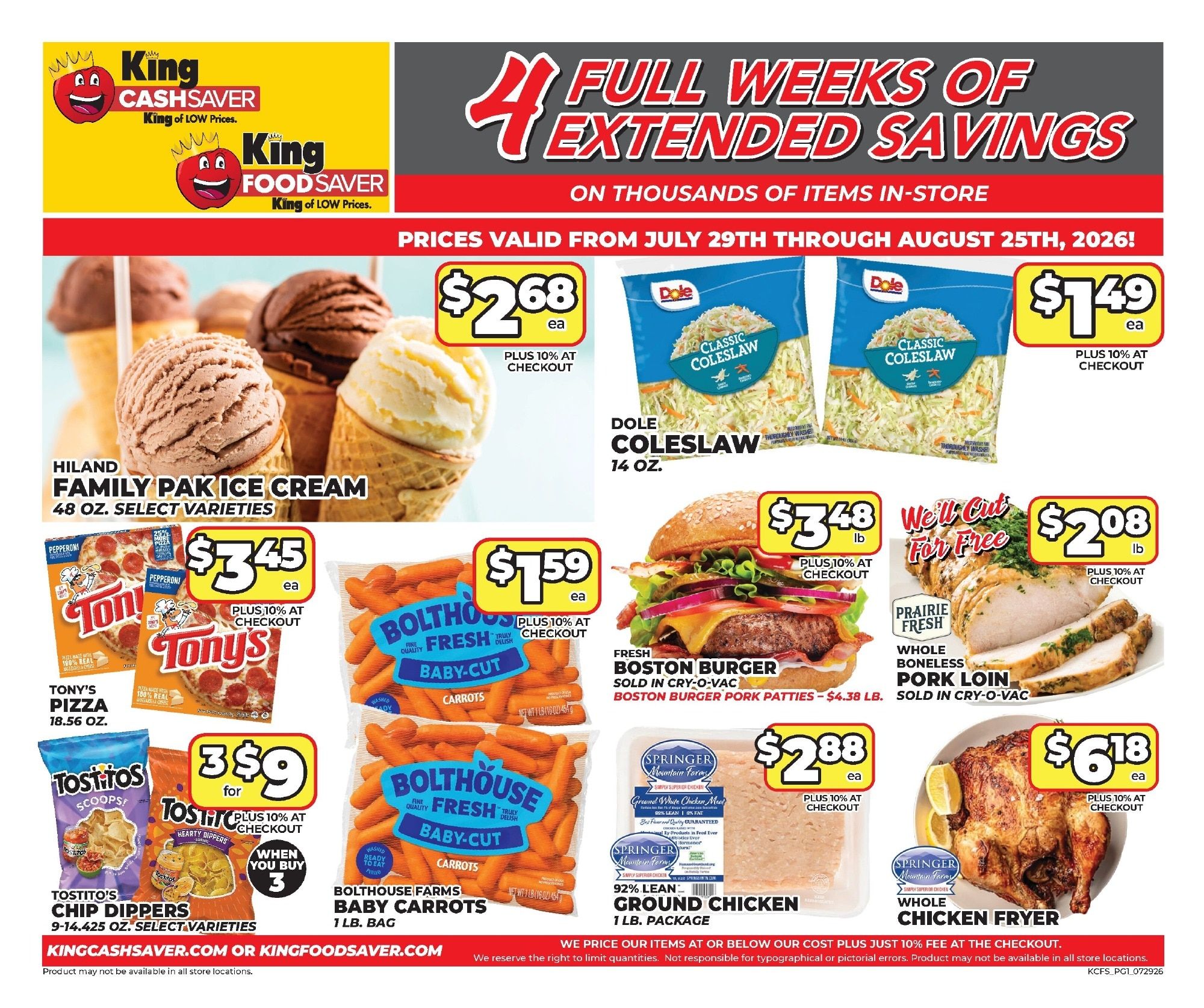 King Cash Saver Monthly Digital Deals Weekly Ad July 29 - August 25, 2026