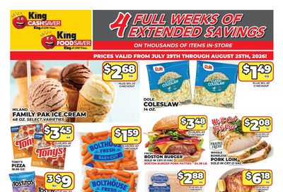 King Cash Saver Monthly Digital Deals Weekly Ad July 29 - August 25, 2026