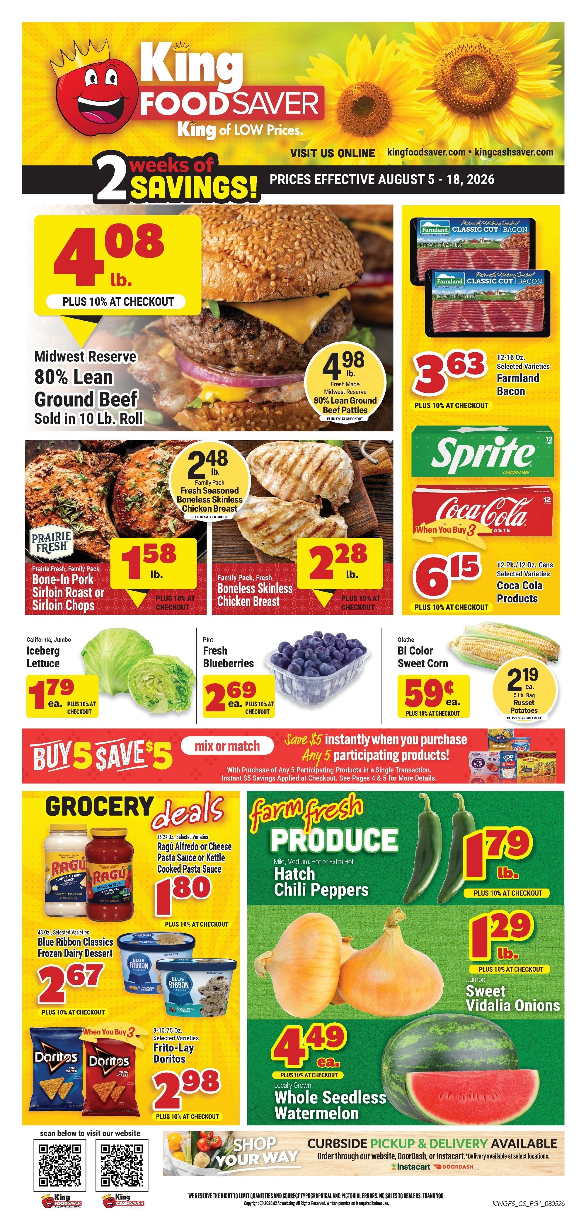 King Food Saver (Neosho, MO) Weekly Ad August 5 - 18, 2026