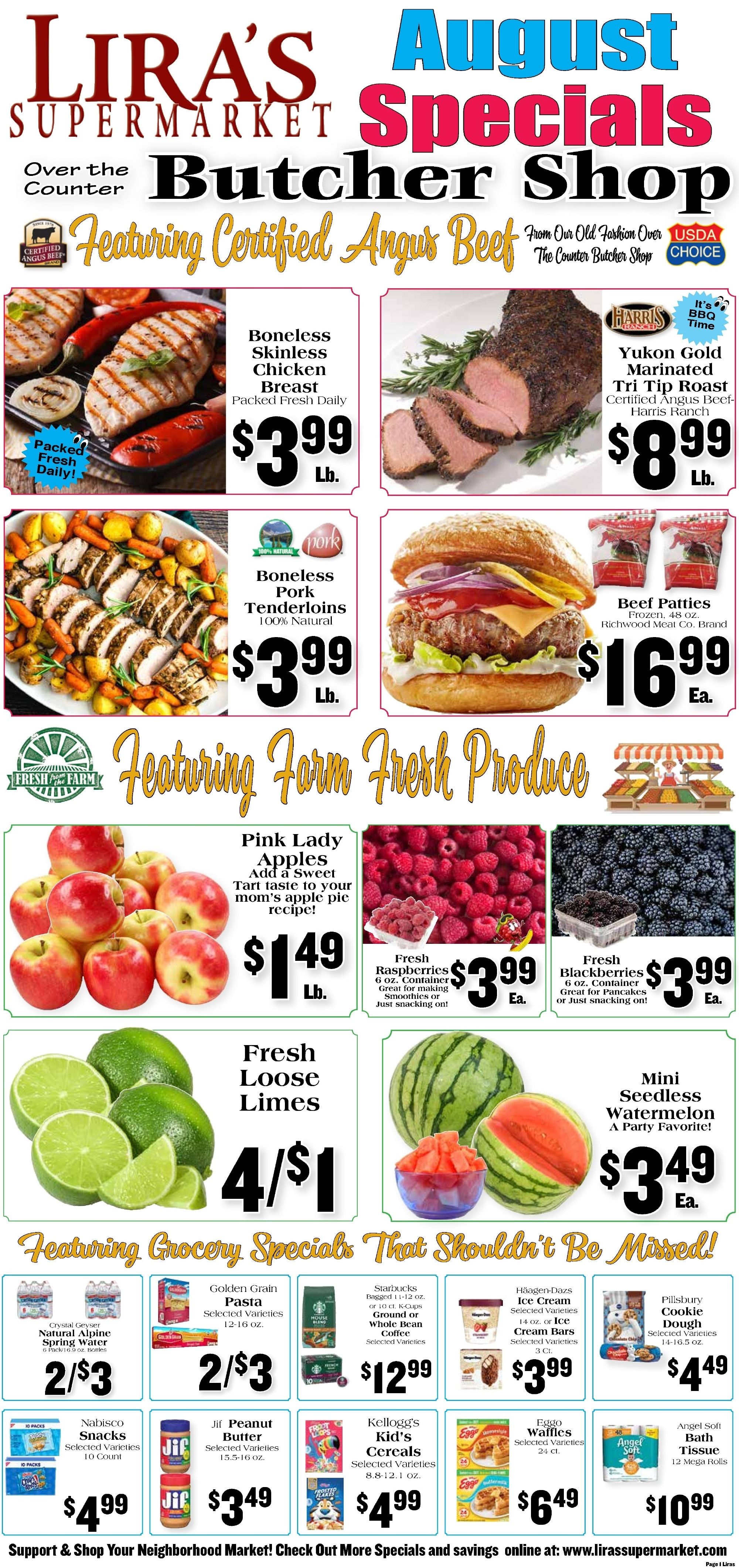 Lira's Supermarket Weekly Ad August 12 - 18, 2026
