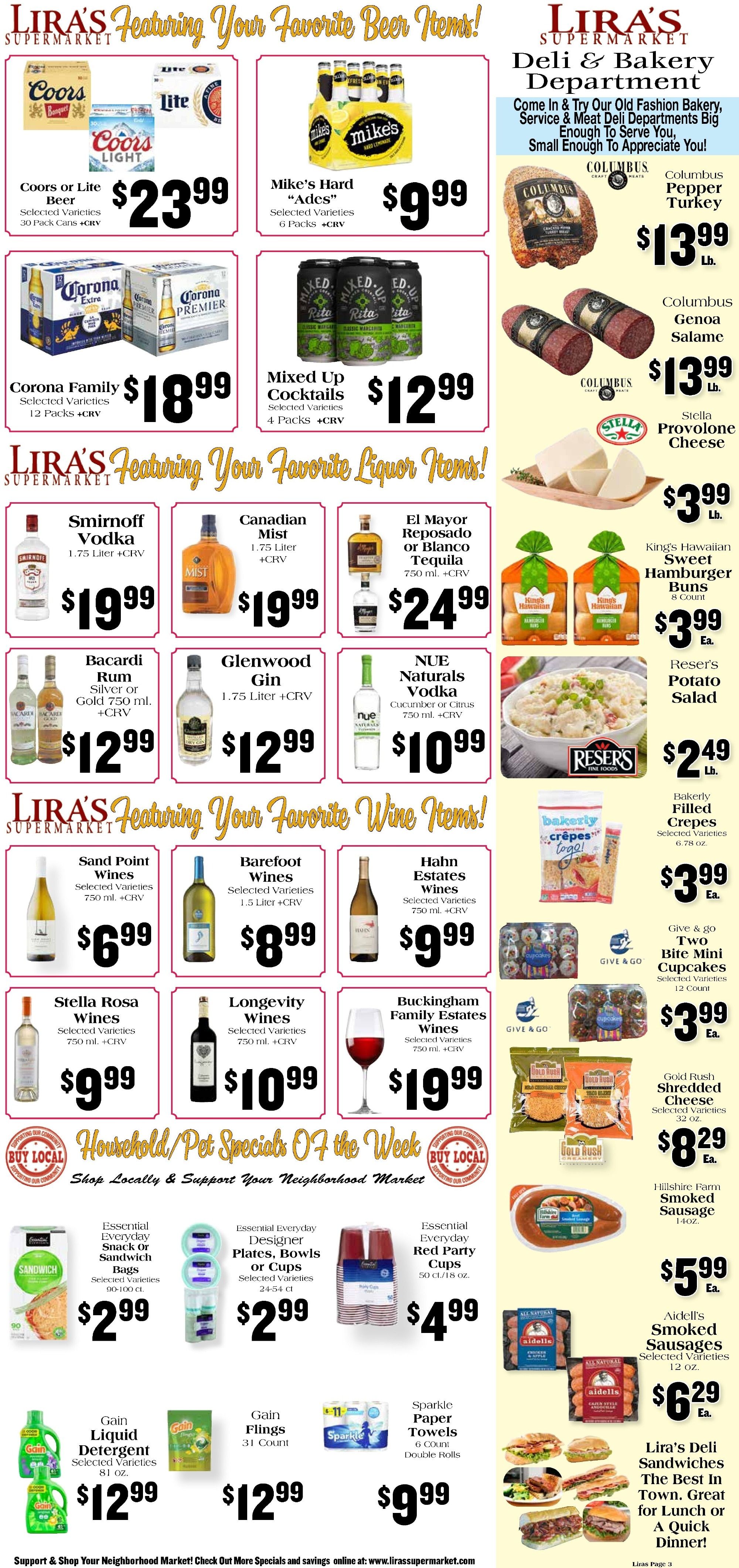 Lira's Supermarket Weekly Ad August 12 - 18, 2026