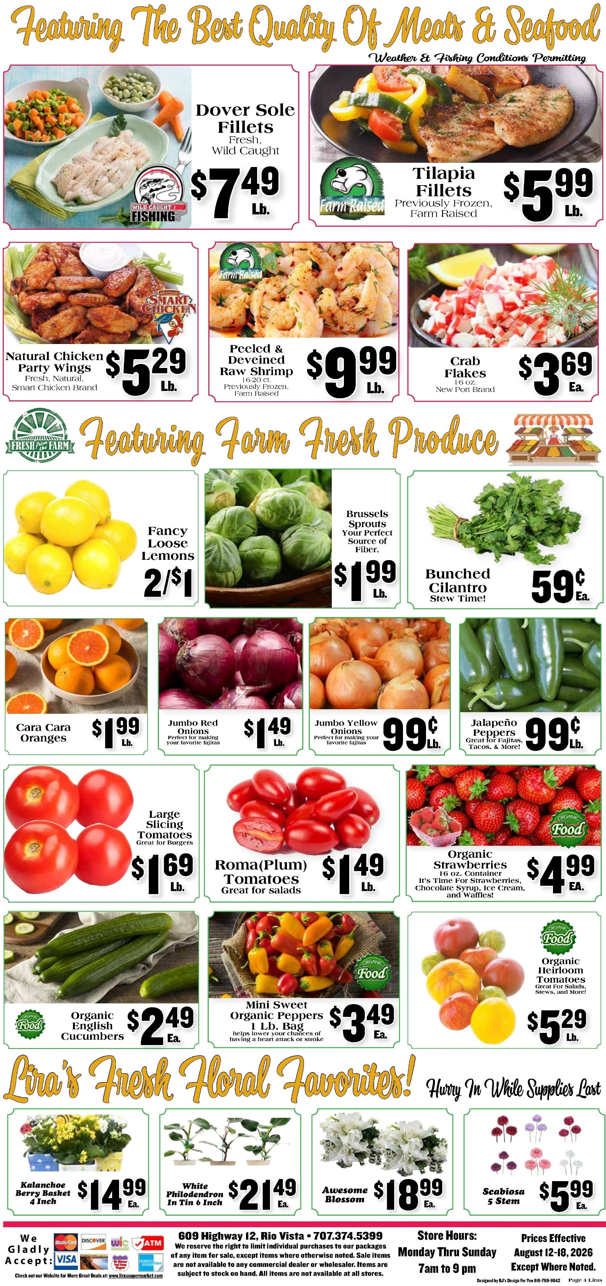 Lira's Supermarket Weekly Ad August 12 - 18, 2026
