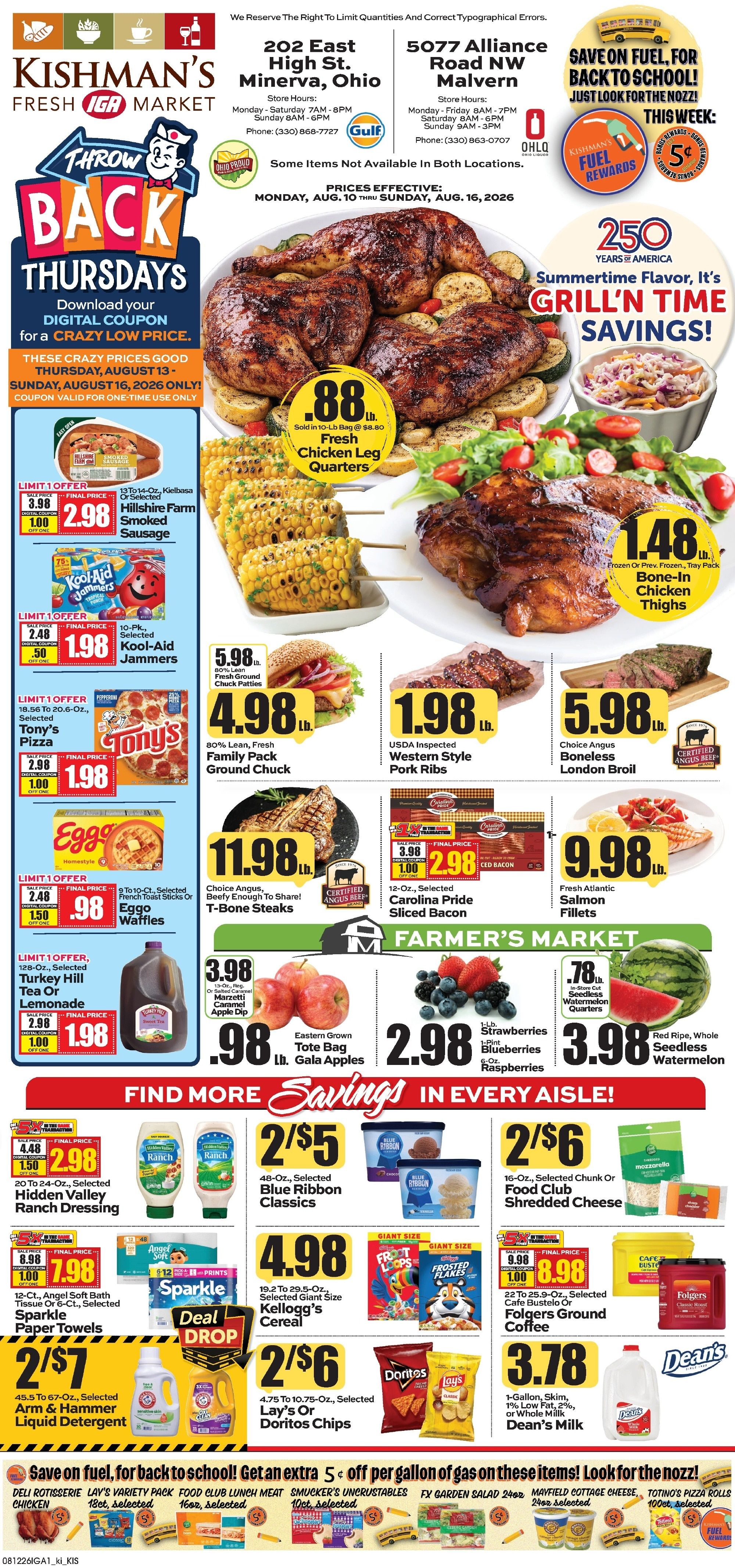 Kishman's IGA Weekly Ad August 10 - 16, 2026