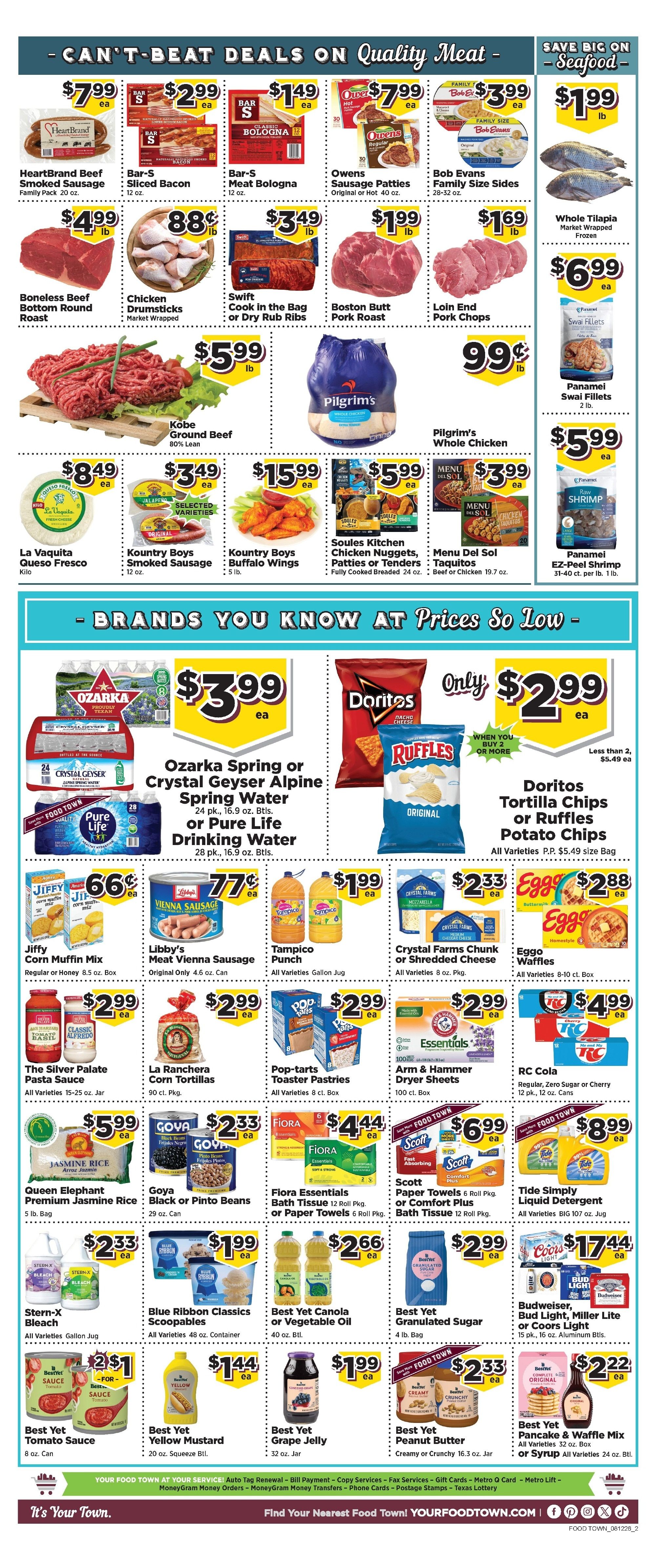 Lewis Food Town Weekly Ad August 12 - 18, 2026