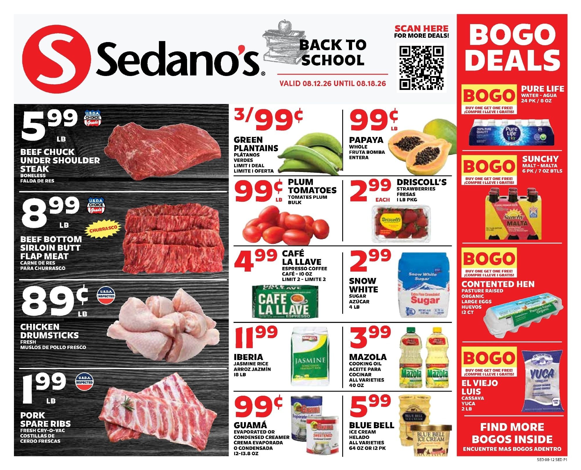 Sedano's Supermarkets (Coral Gables and other locations, FL) Weekly Ad August 12 - 18, 2026