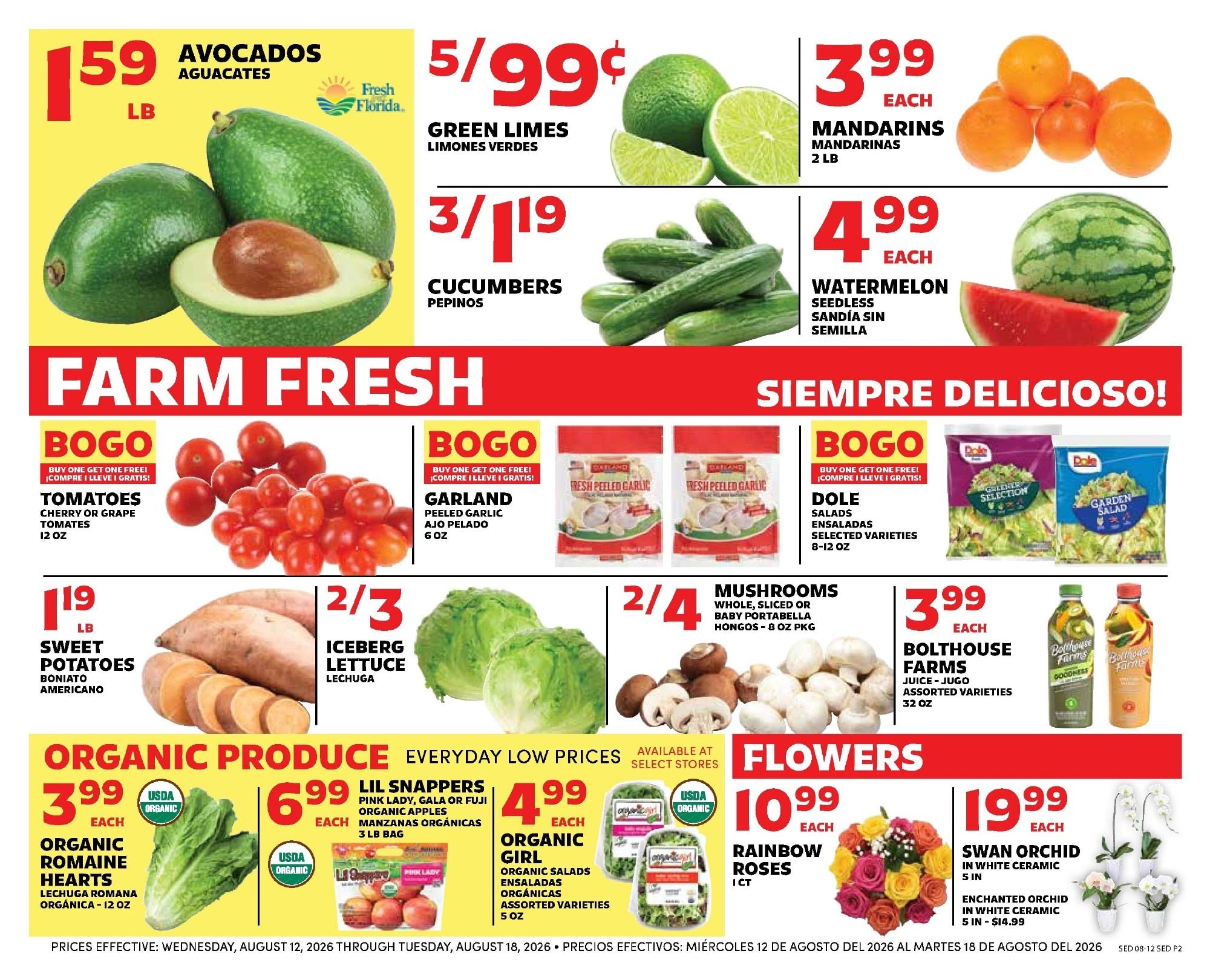 Sedano's Supermarkets (Coral Gables and other locations, FL) Weekly Ad August 12 - 18, 2026