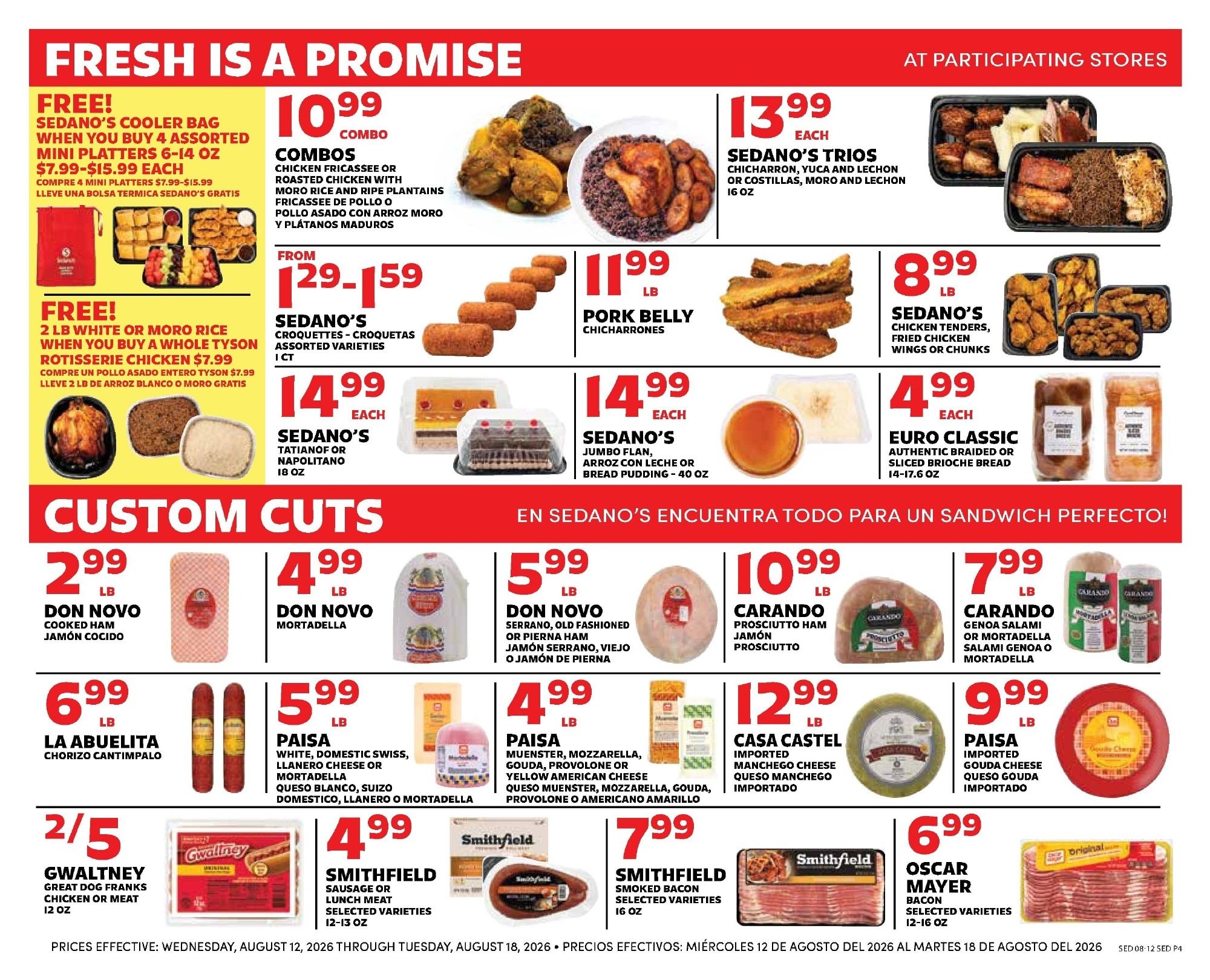 Sedano's Supermarkets (Coral Gables and other locations, FL) Weekly Ad August 12 - 18, 2026