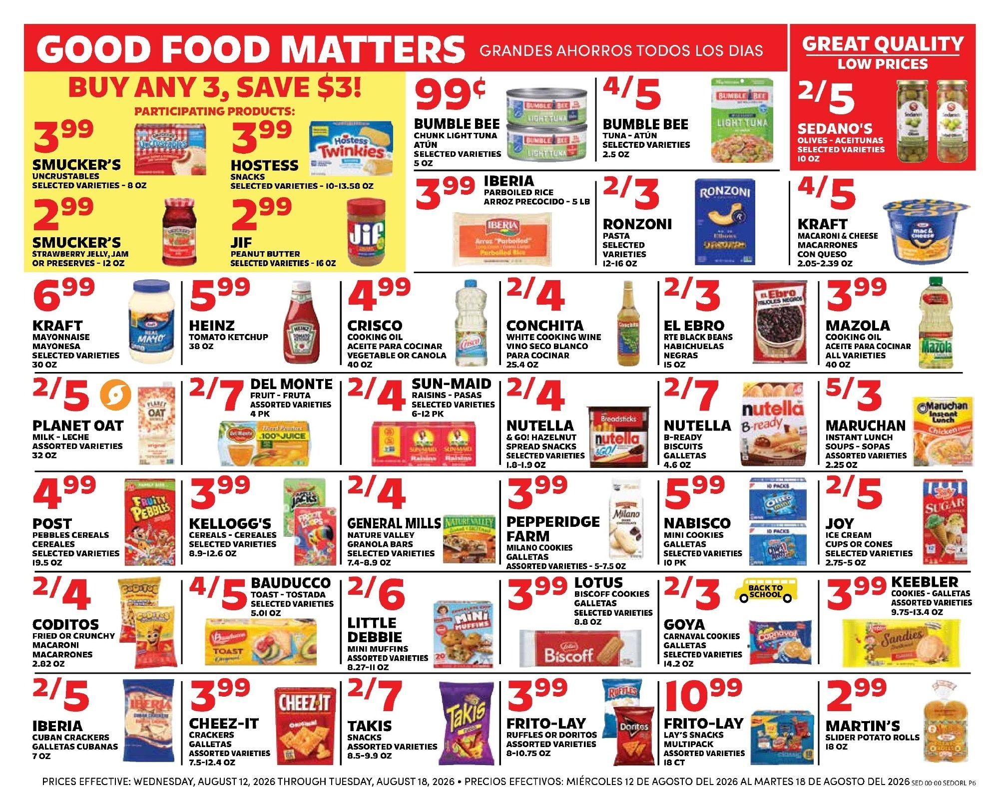 Sedano's Supermarkets (Orlando Area, FL) Weekly Ad August 12 - 18, 2026