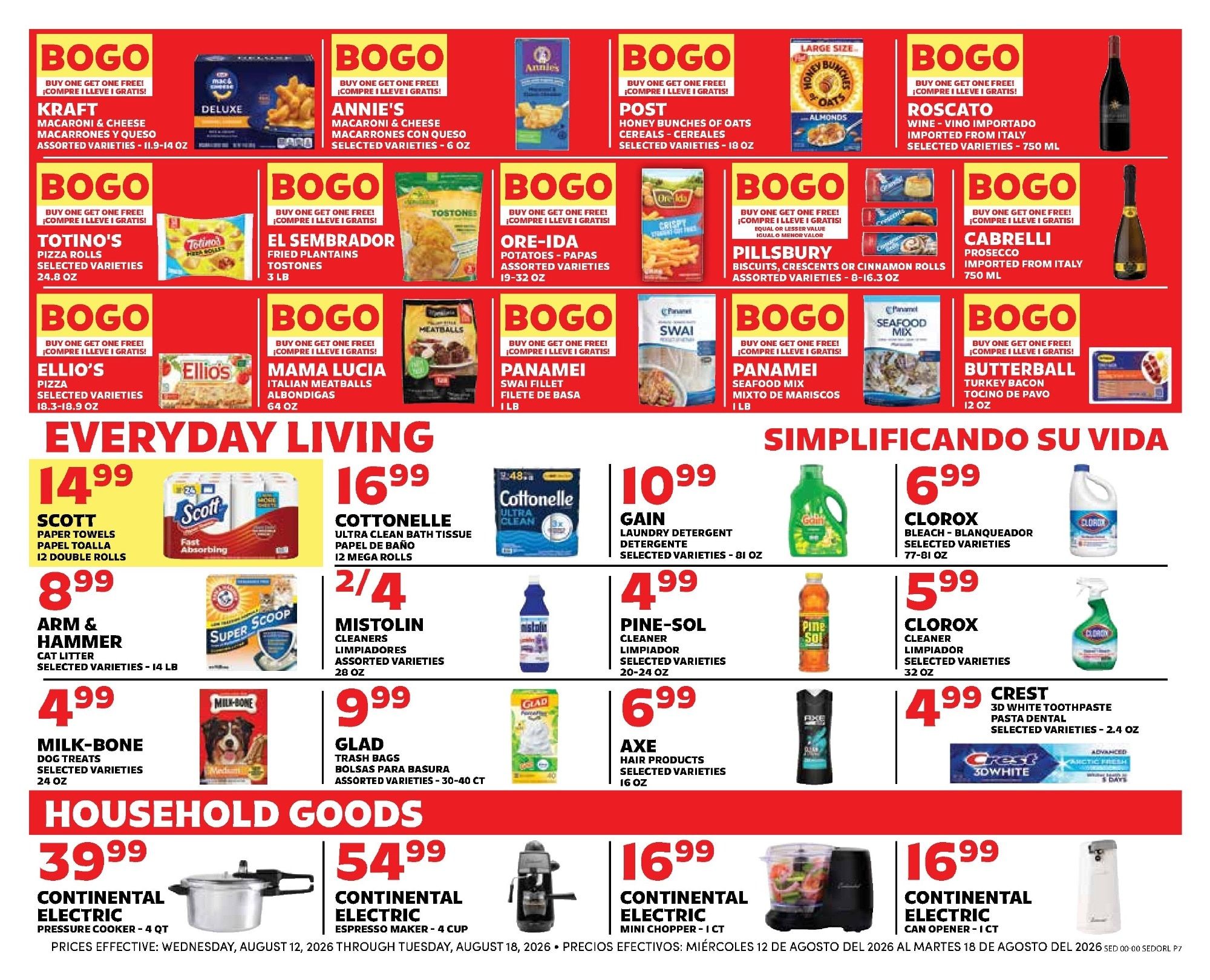 Sedano's Supermarkets (Orlando Area, FL) Weekly Ad August 12 - 18, 2026