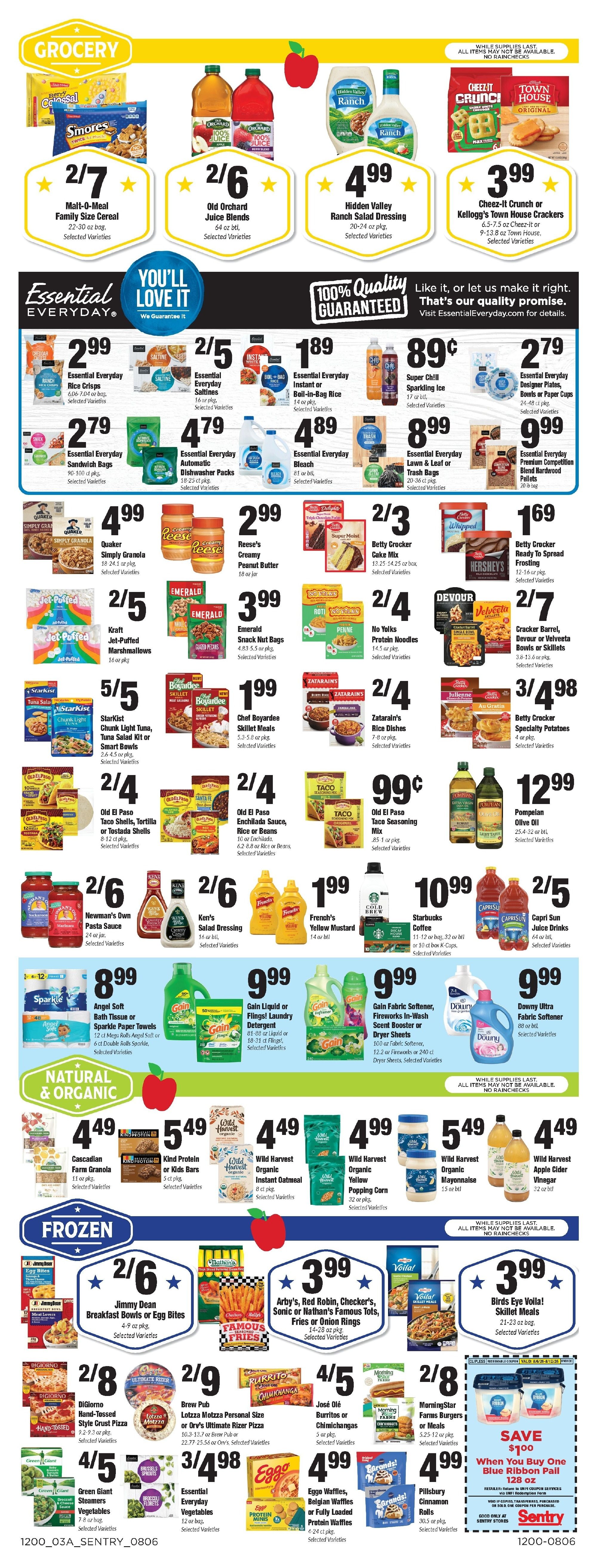 Sentry Delafield Weekly Ad August 6 - 12, 2026