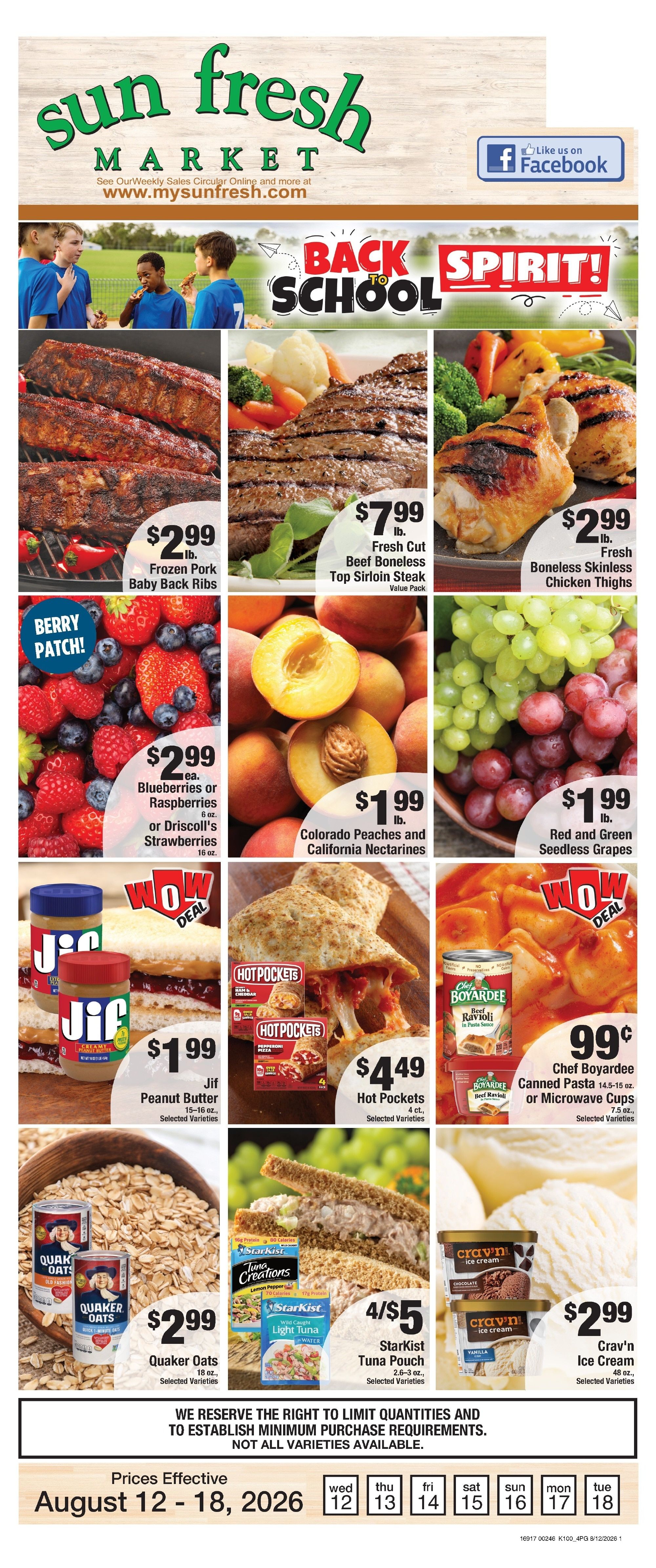 Sun Fresh (Kansas City, MO) Weekly Ad August 12 - 18, 2026