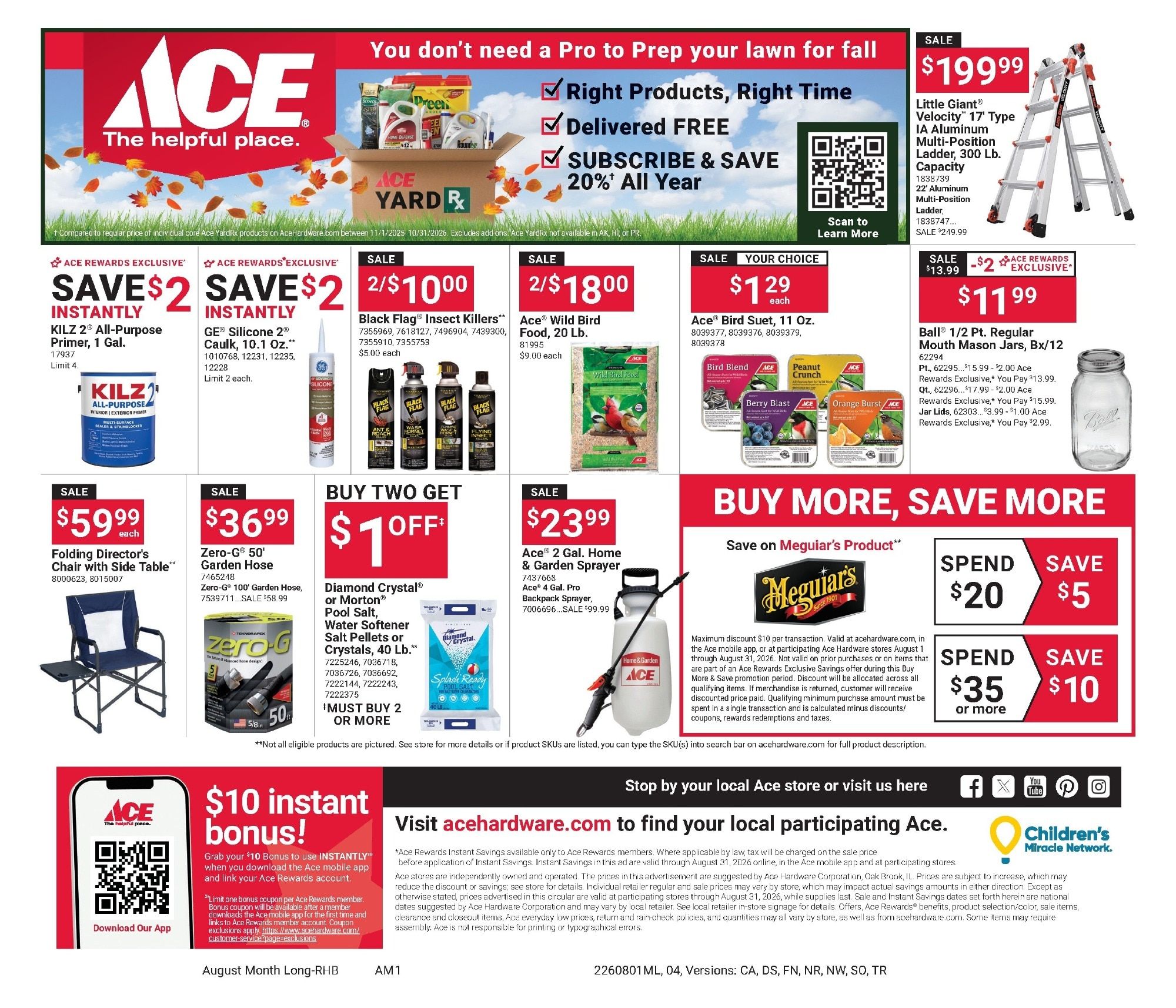 Price Cutter Ace Hardware Monthly Weekly Ad (Monett Only) Weekly Ad August 1 - 31, 2026