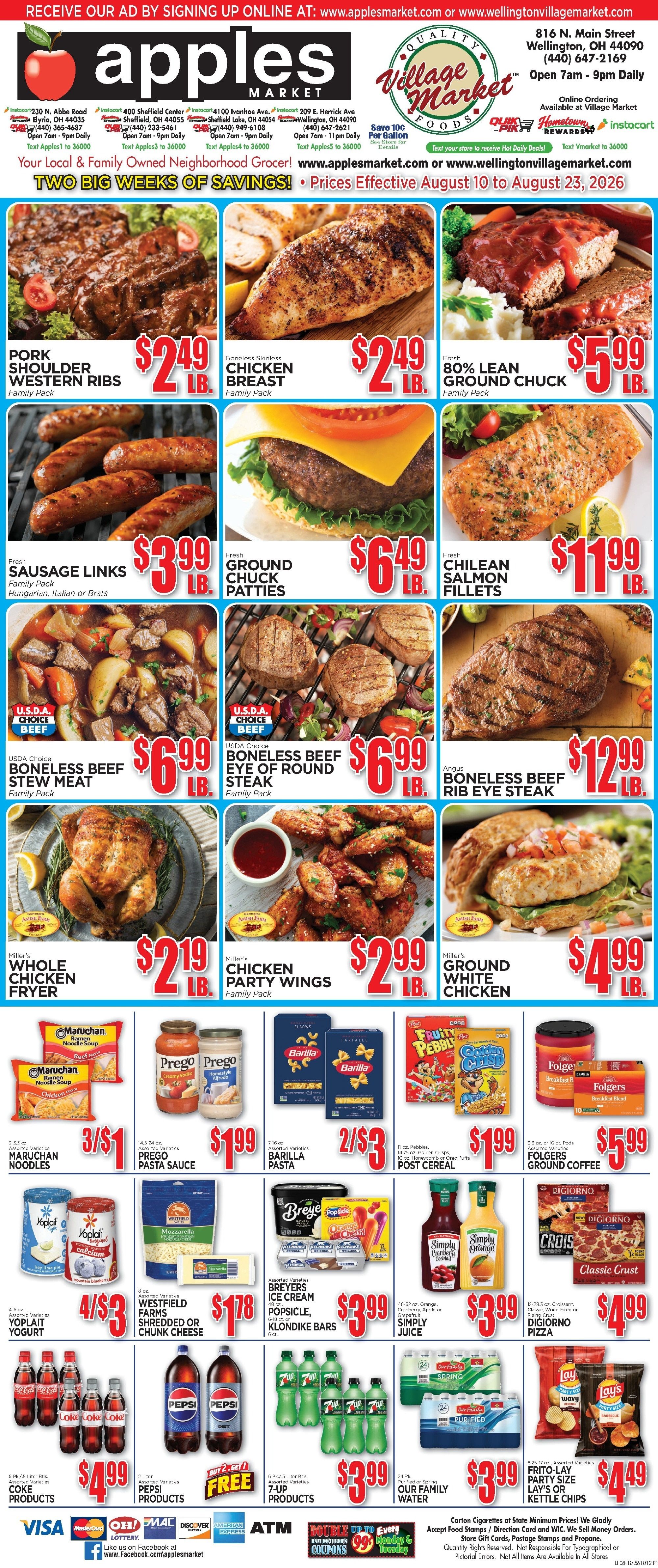 Village Market Ohio Weekly Ad August 10 - 23, 2026