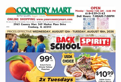 Your Country Mart Weekly Ad August 12 - 18, 2026