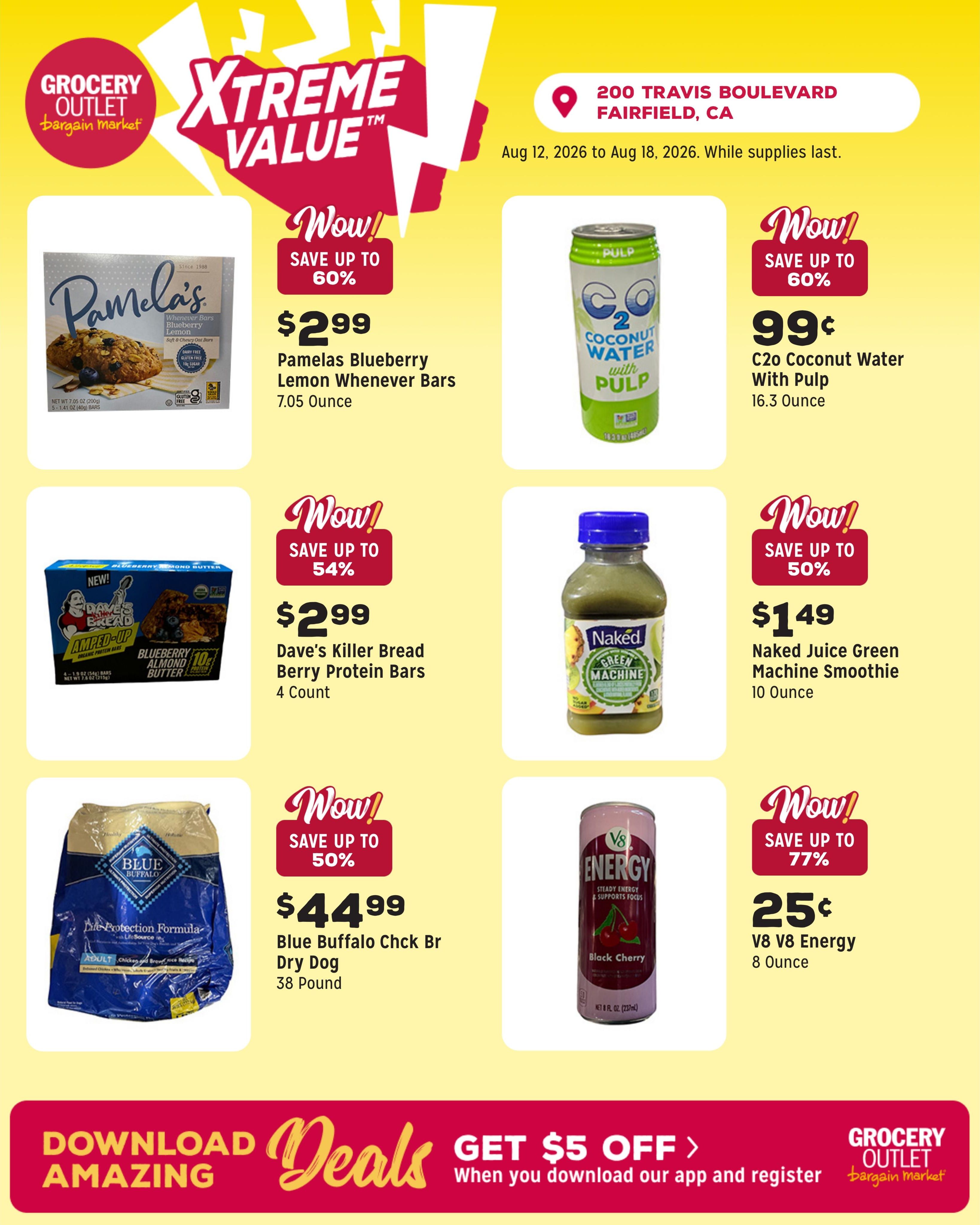 Grocery Outlet (Fairfield Area, CA) Weekly Ad August 12 - 18, 2026