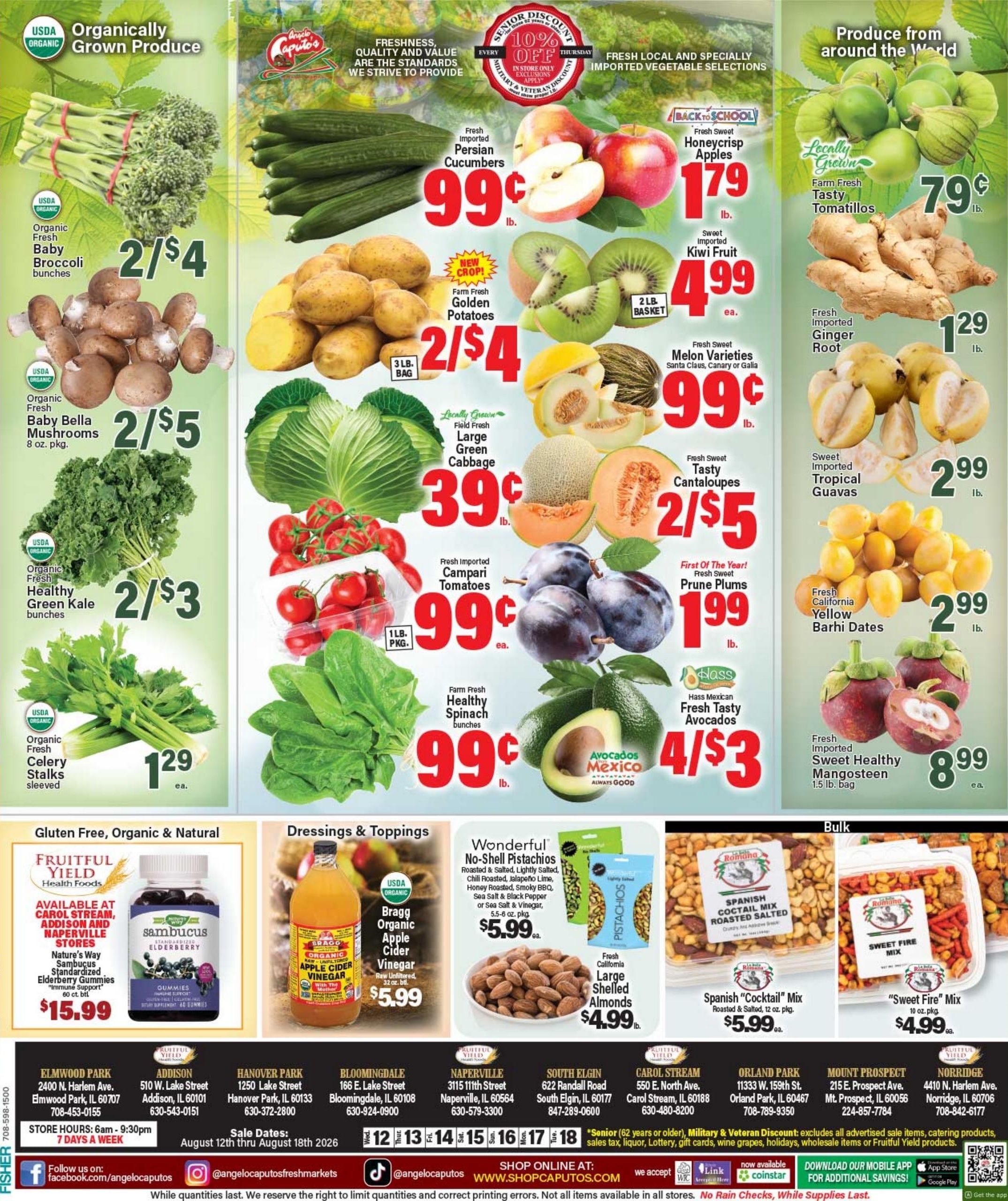 Angelo Caputo's Fresh Market (Aurora Area, IL) Weekly Ad August 12 - 18, 2026