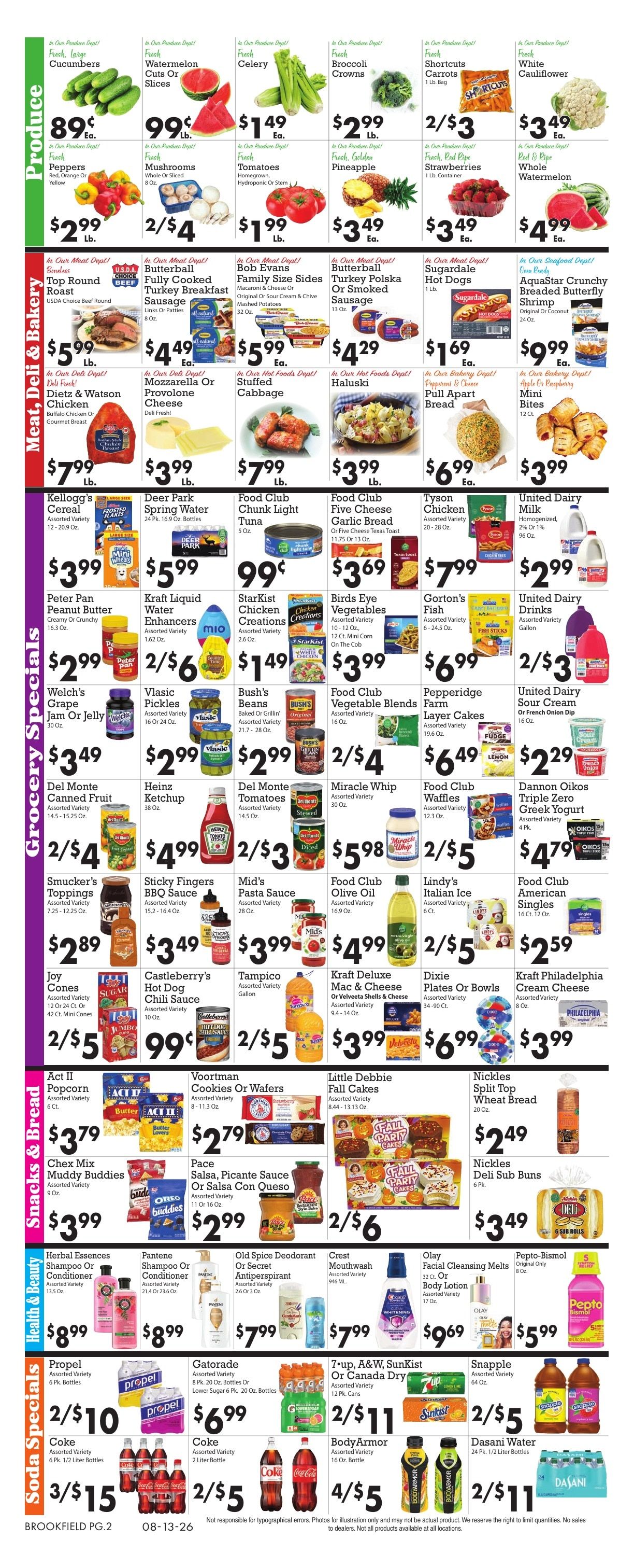 Sparkle Market (Brookfield, OH) Weekly Ad August 13 - 19, 2026