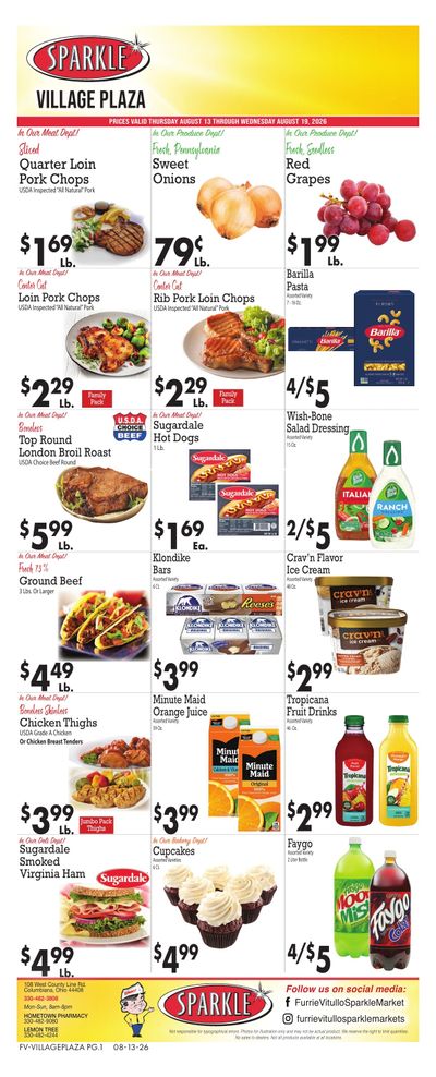Sparkle Market (Columbiana, OH) Weekly Ad August 13 - 19, 2026